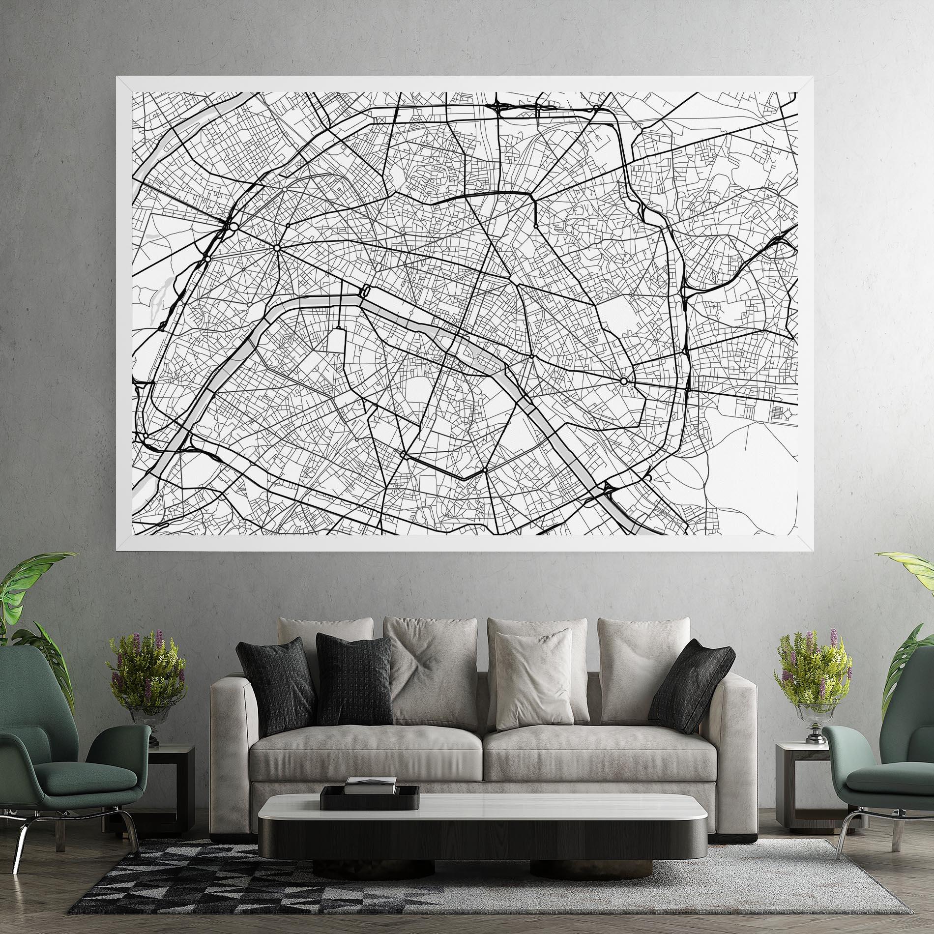 Tablou Canvas City Black Line mockup 7