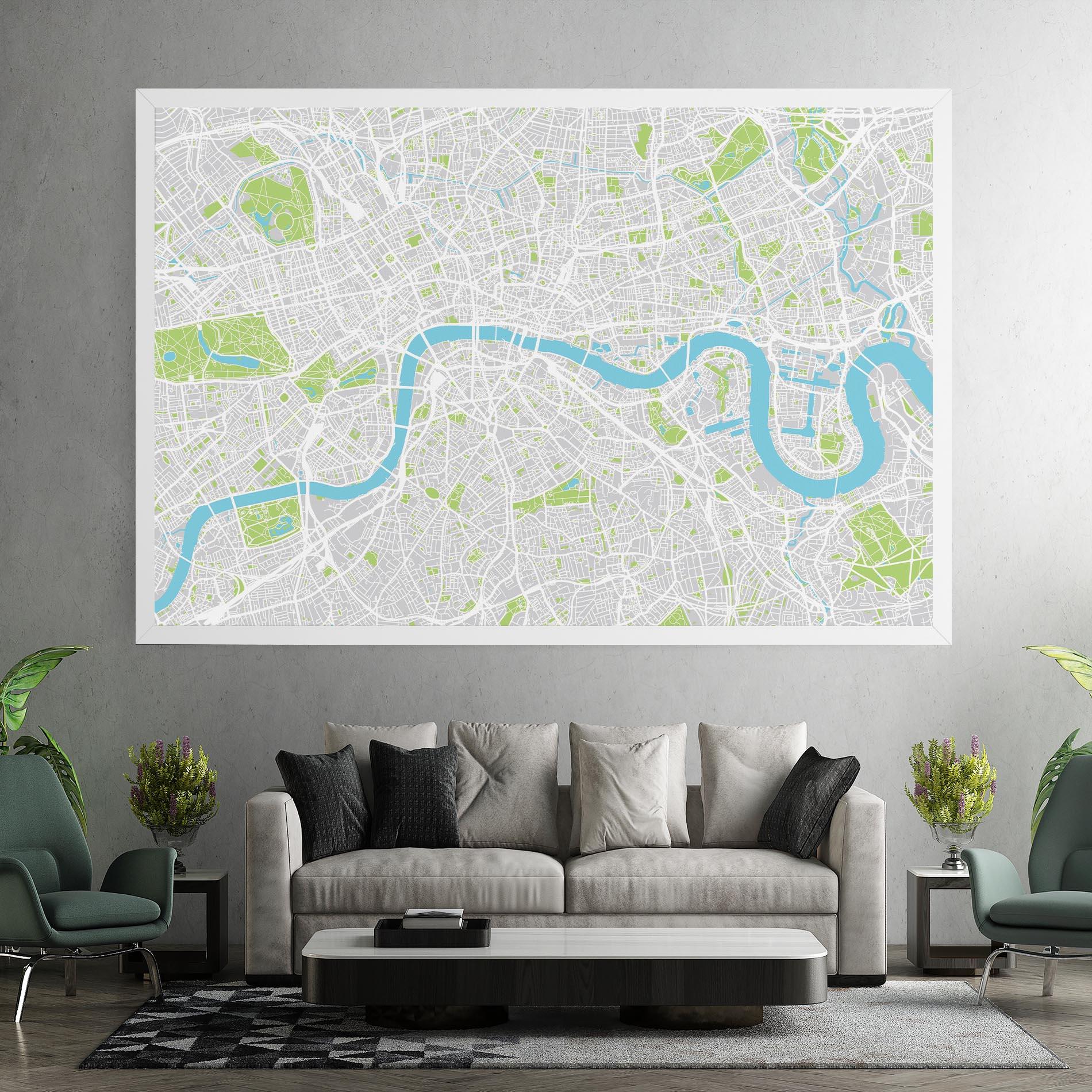 Tablou Canvas City Color Map mockup 7