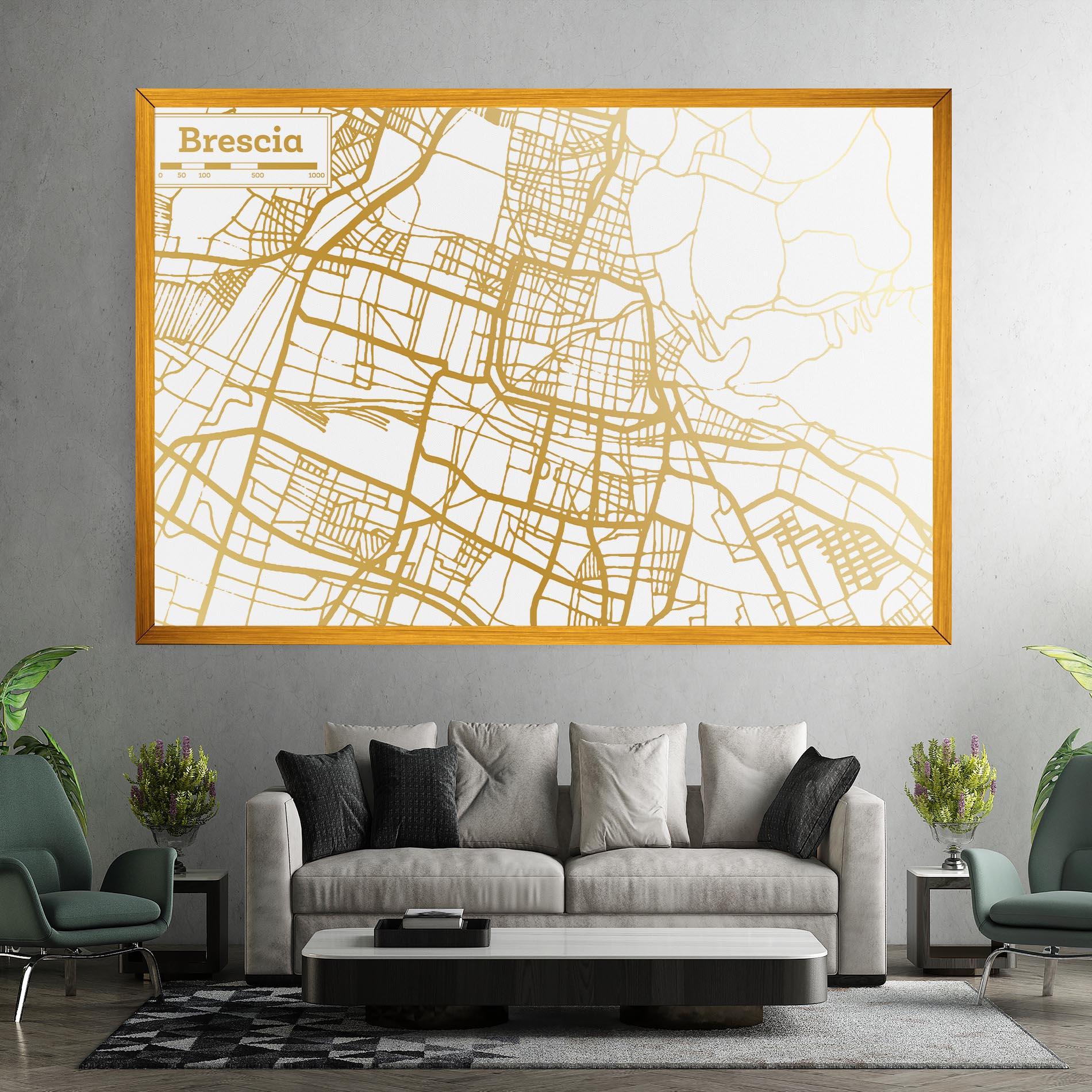 Tablou Canvas Brescia Gold Map mockup 7