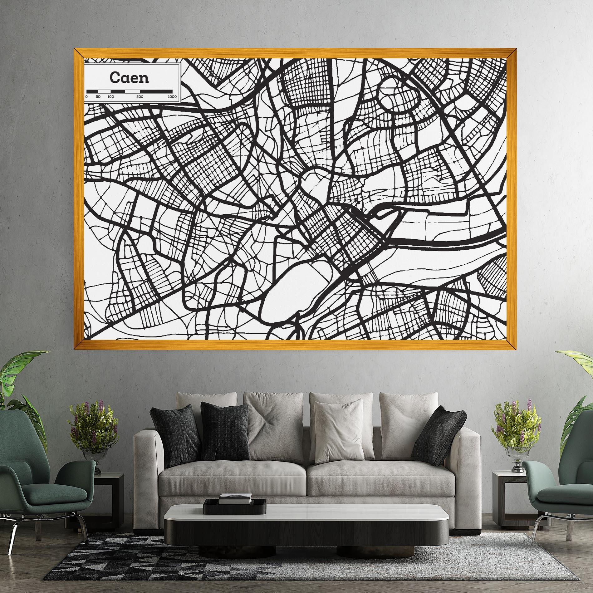 Tablou Canvas Caen Map mockup 7