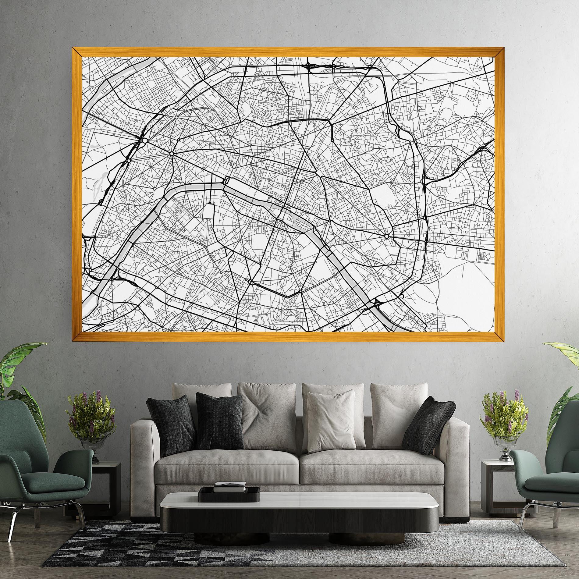 Tablou Canvas City Black Line mockup 7