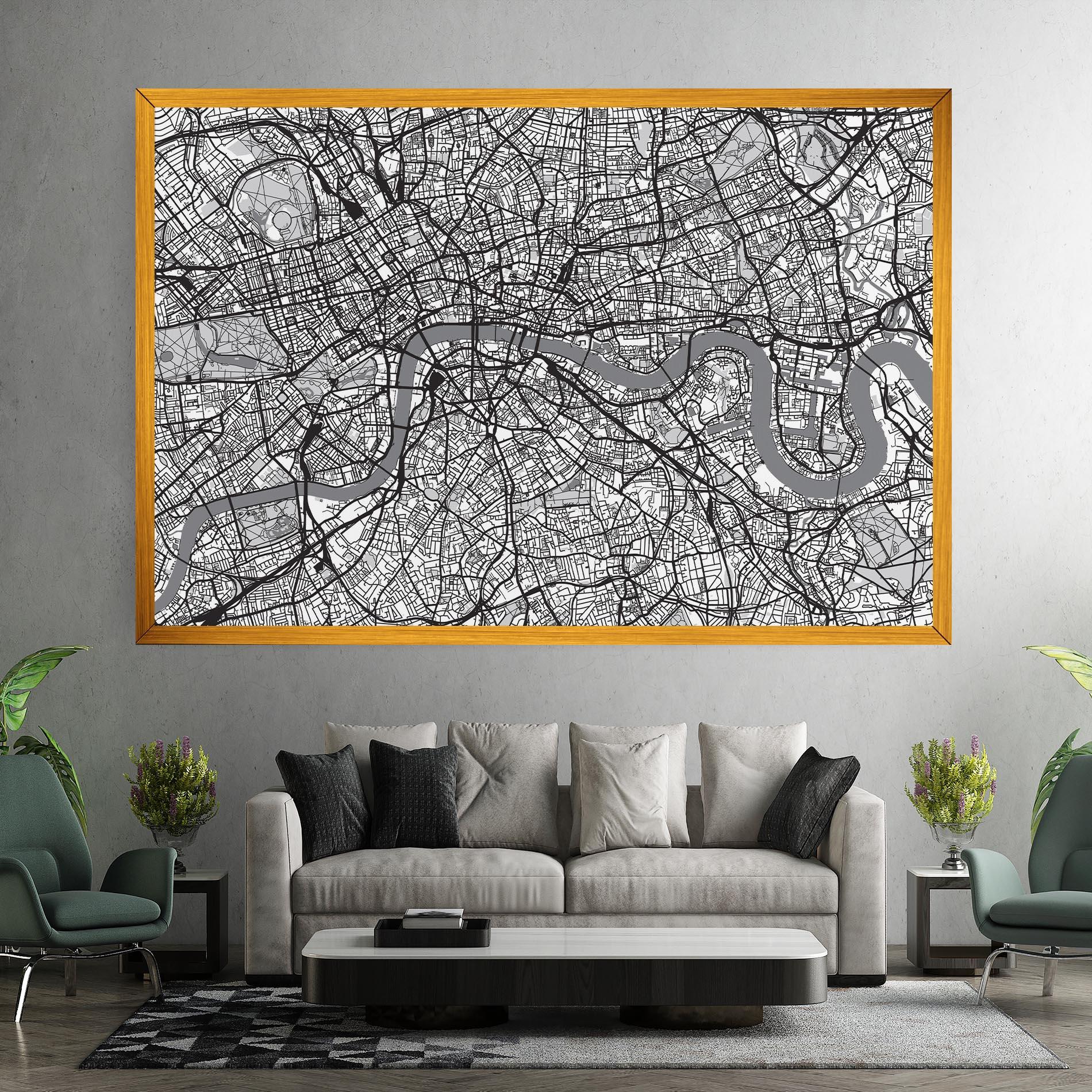 Tablou Canvas City Map mockup 7