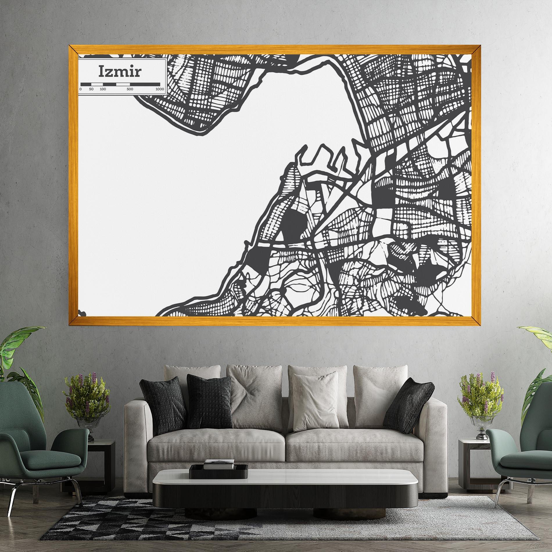 Tablou Canvas Izmir Map mockup 7