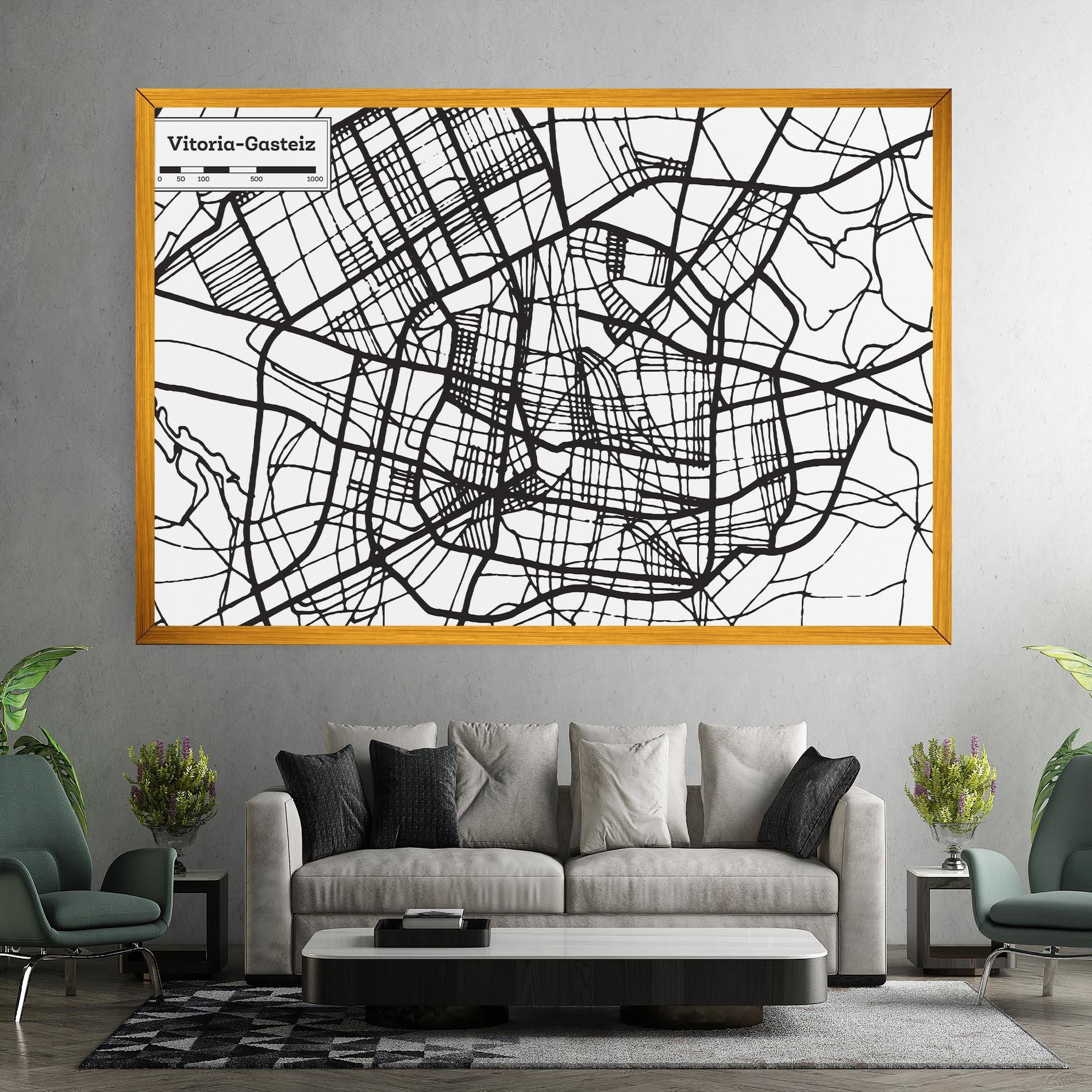 Tablou Canvas Vitoria Gasteiz Map mockup 7