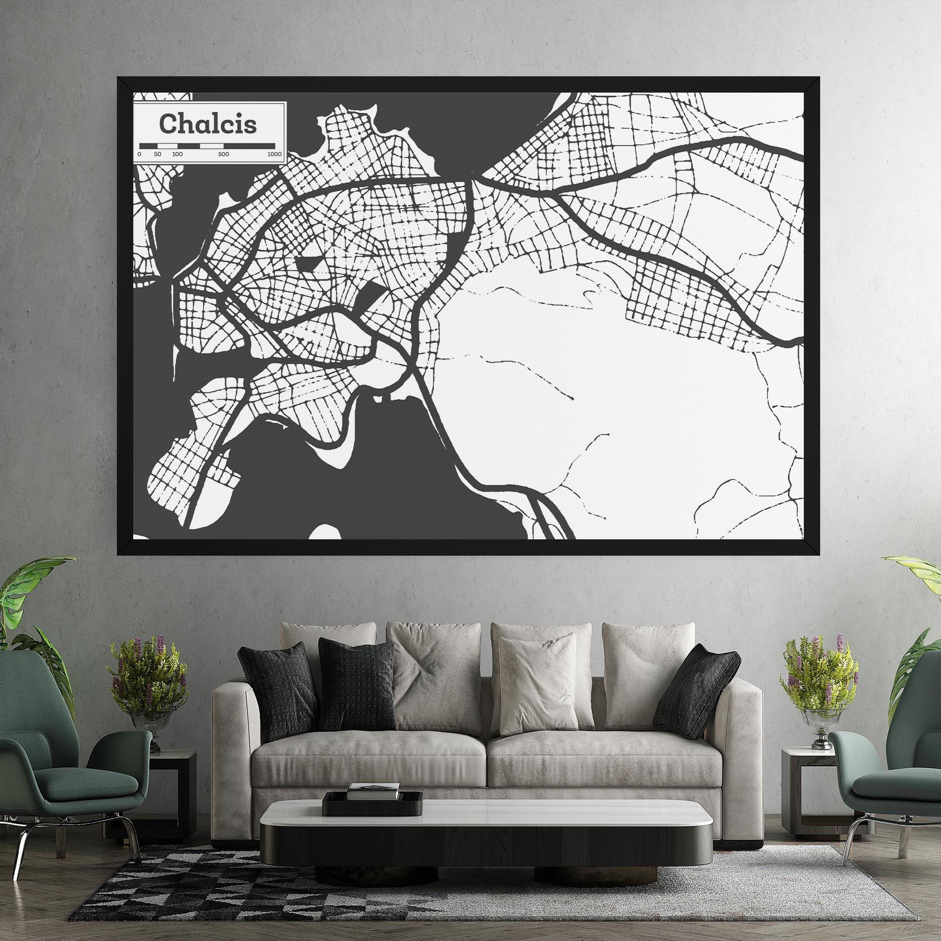 Tablou Canvas Chalcis Map mockup 7
