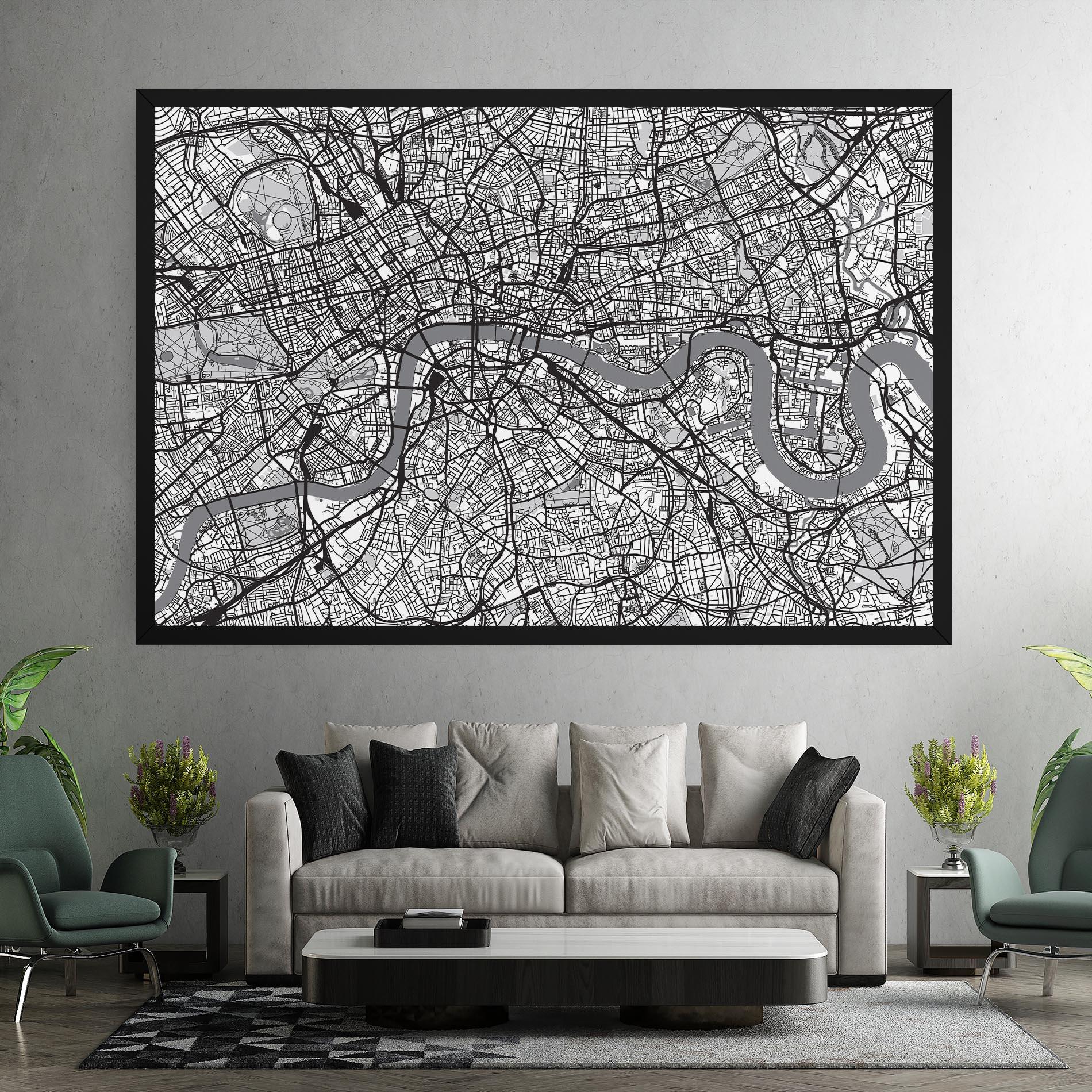 Tablou Canvas City Map mockup 7
