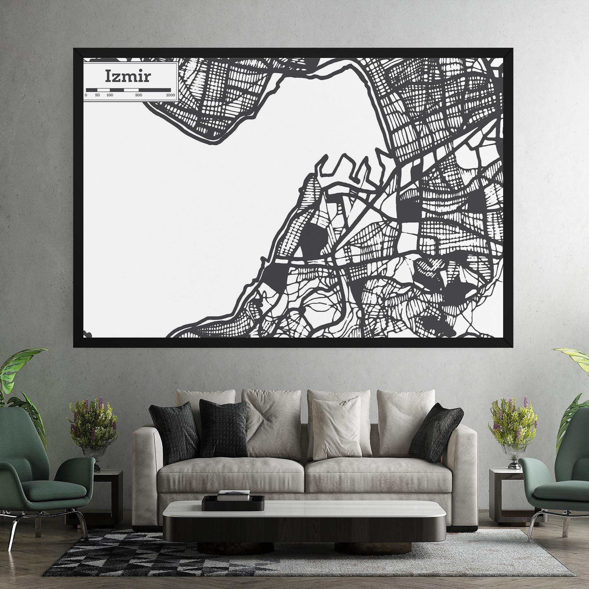 Tablou Canvas Izmir Map mockup 7