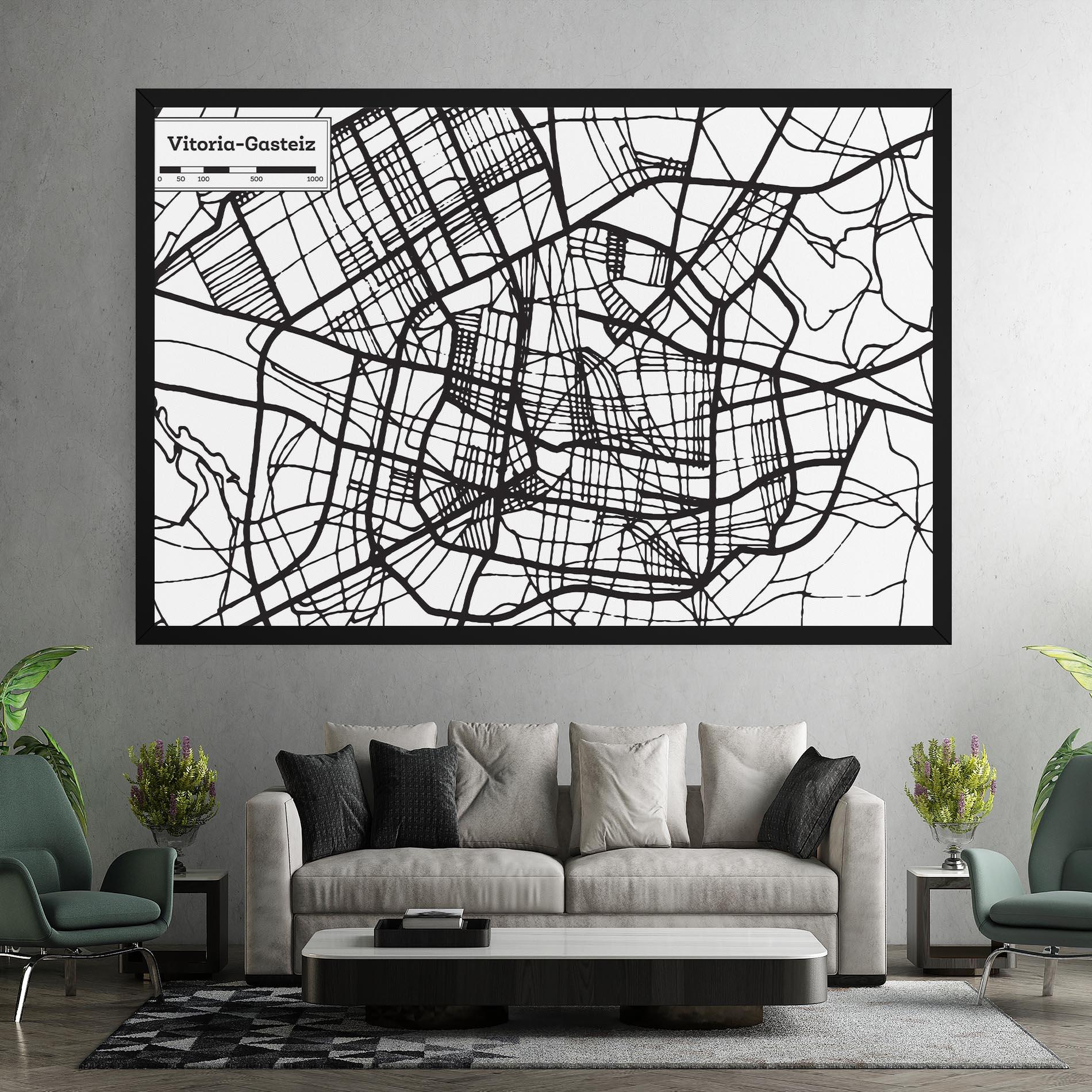 Tablou Canvas Vitoria Gasteiz Map mockup 7