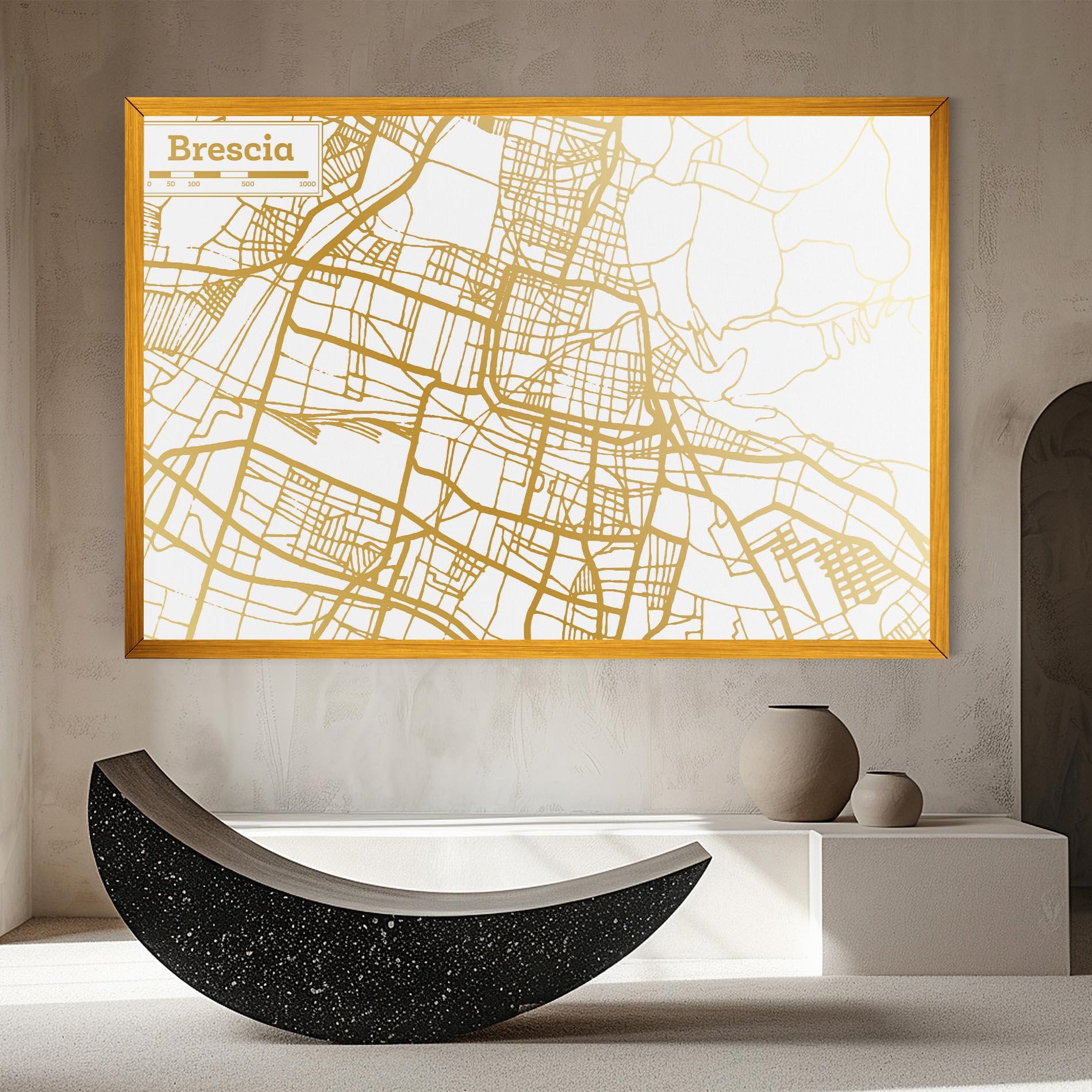 Tablou Canvas Brescia Gold Map mockup 8