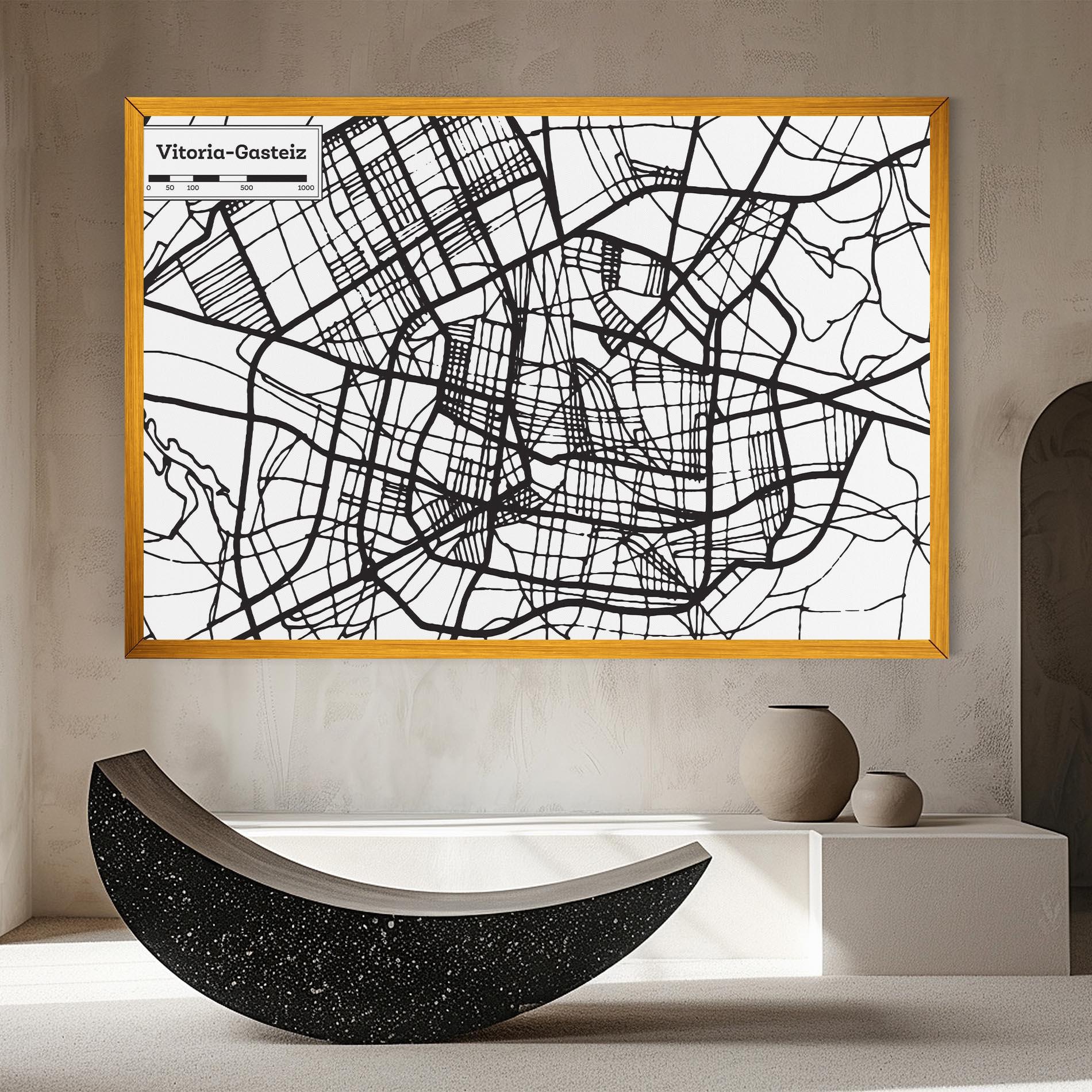 Tablou Canvas Vitoria Gasteiz Map mockup 8
