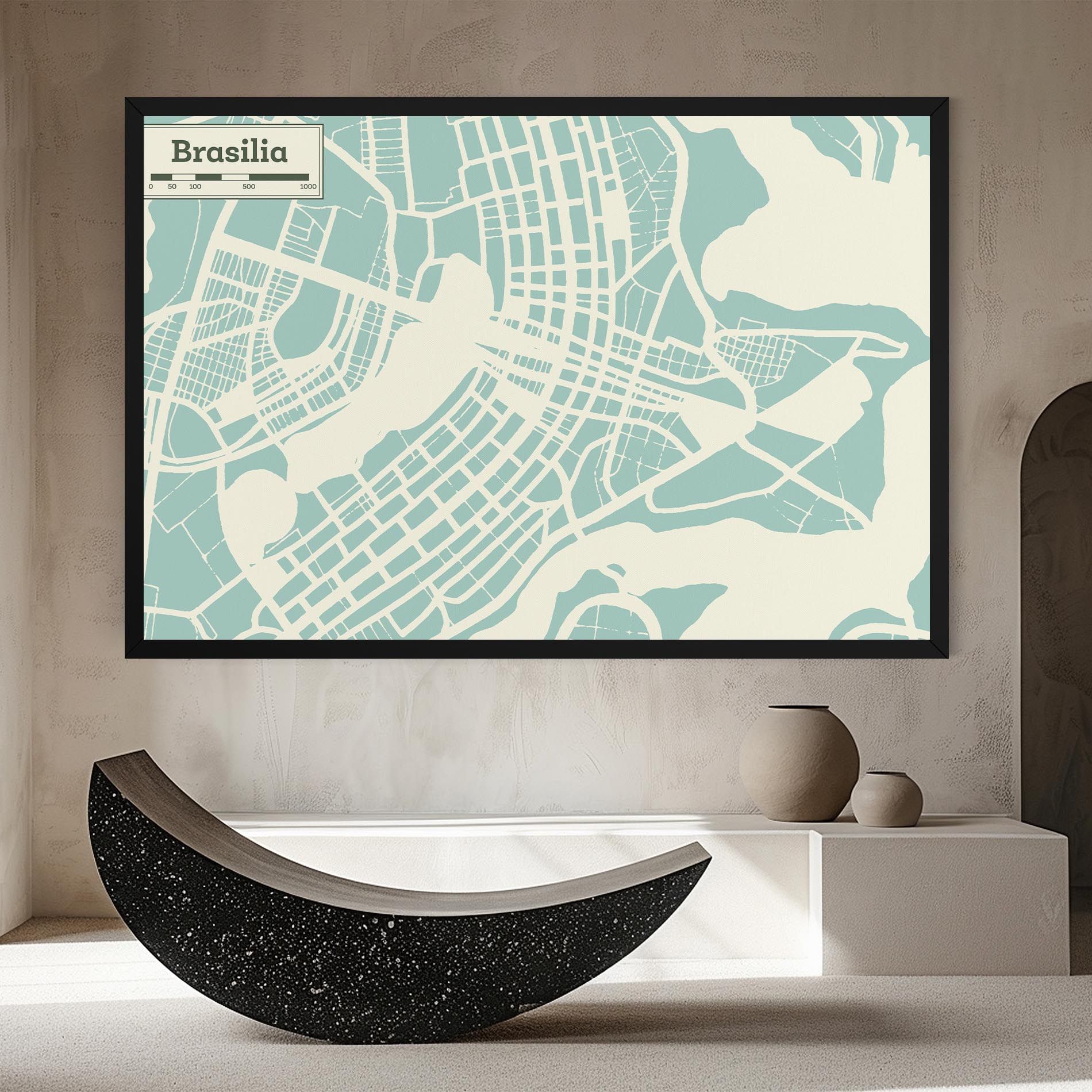 Brasilia Map mockup 8