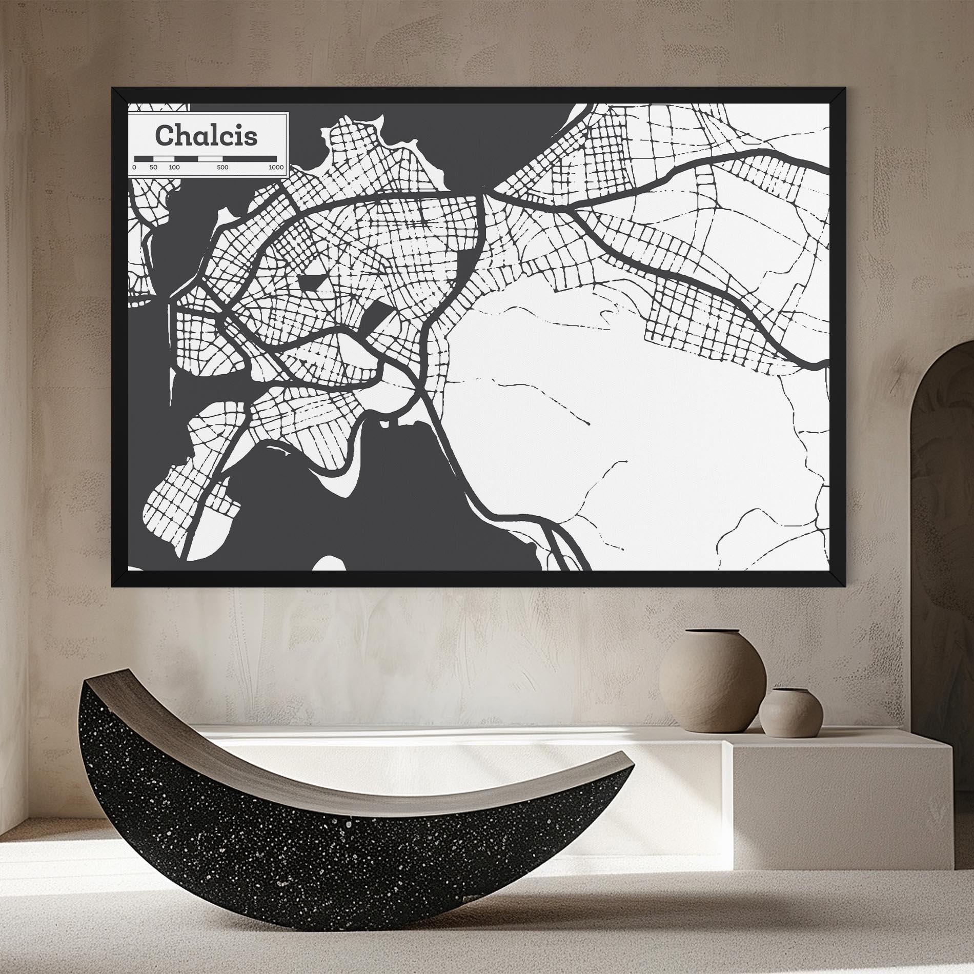 Tablou Canvas Chalcis Map mockup 8