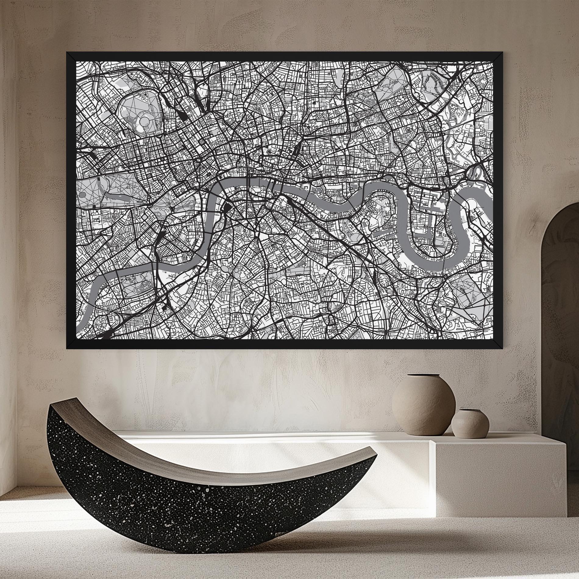 Tablou Canvas City Map mockup 8