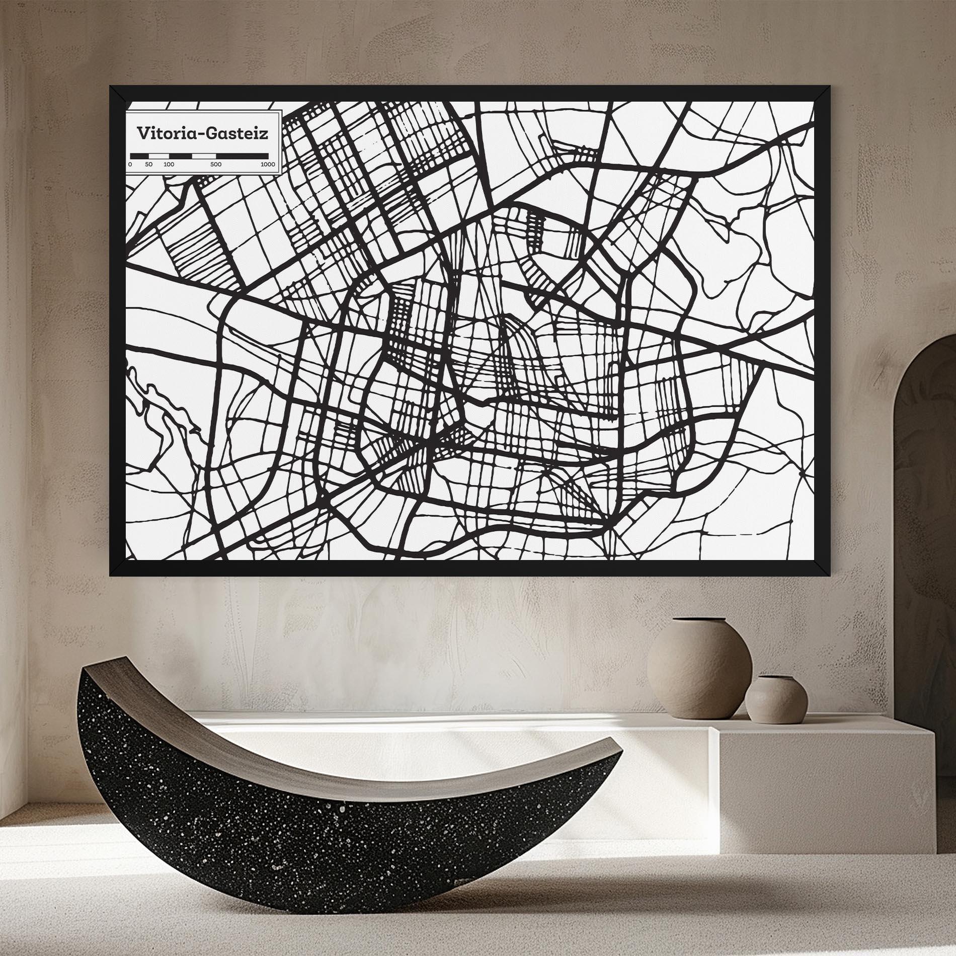 Tablou Canvas Vitoria Gasteiz Map mockup 8