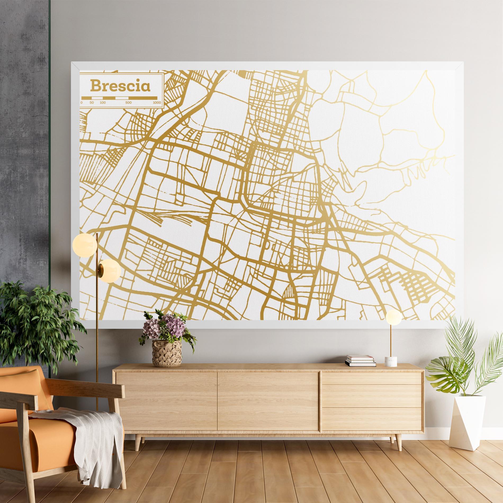 Tablou Canvas Brescia Gold Map mockup 9