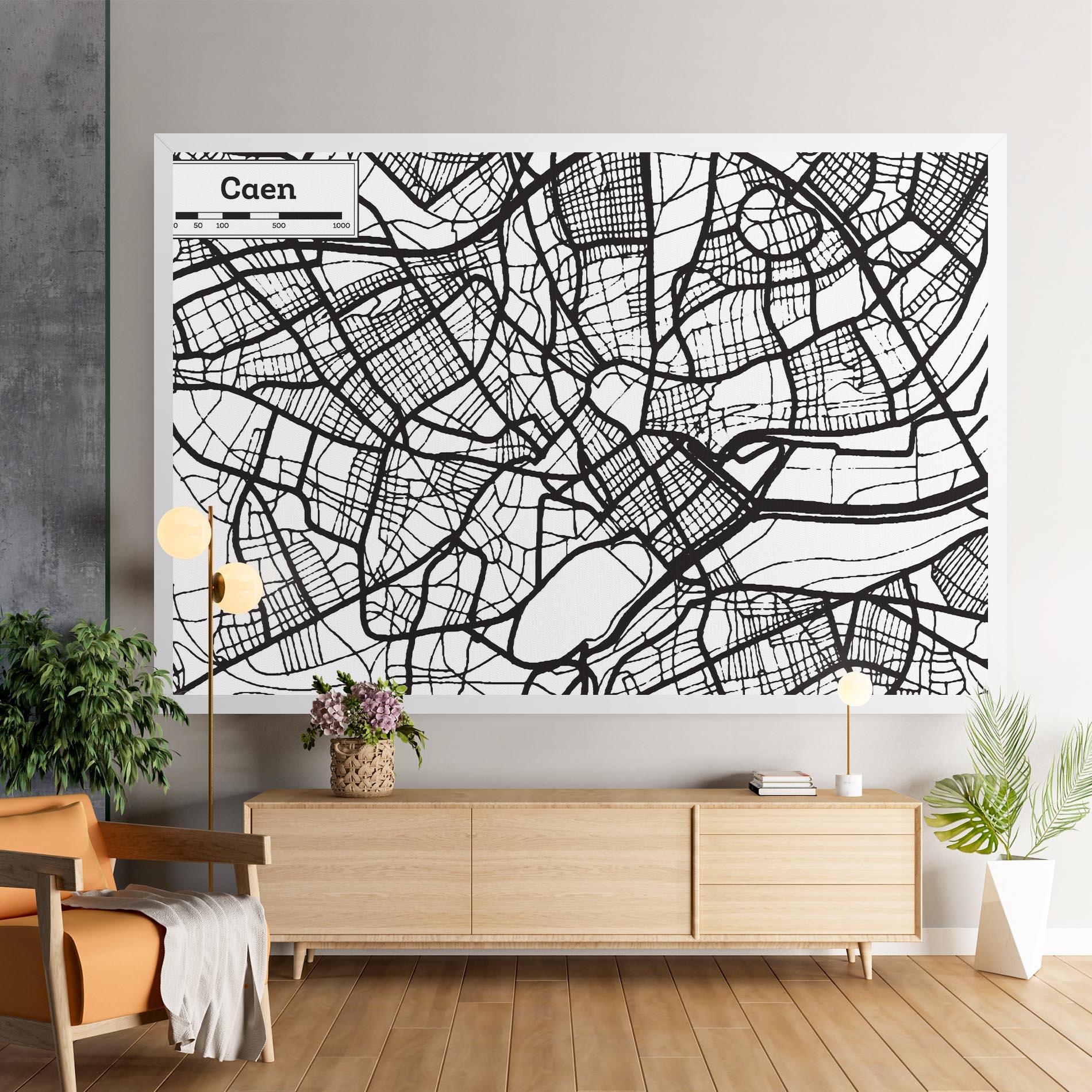 Tablou Canvas Caen Map mockup 9