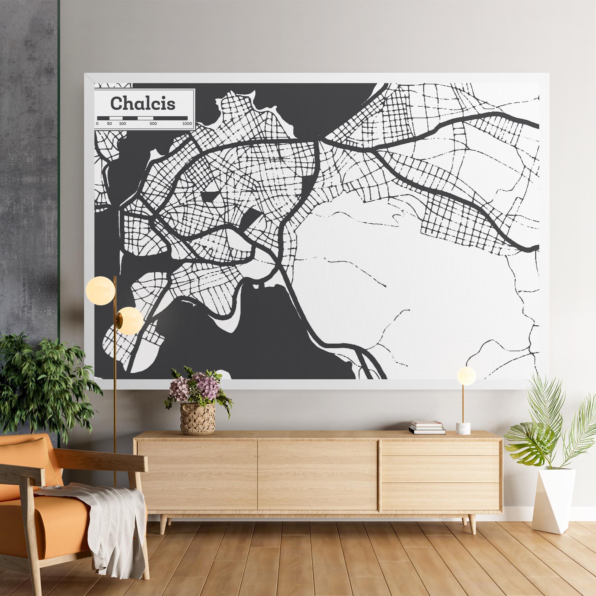 Tablou Canvas Chalcis Map mockup 9