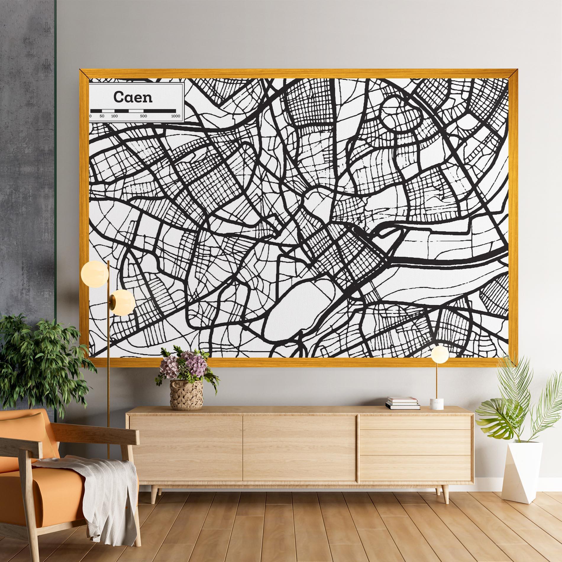 Tablou Canvas Caen Map mockup 9