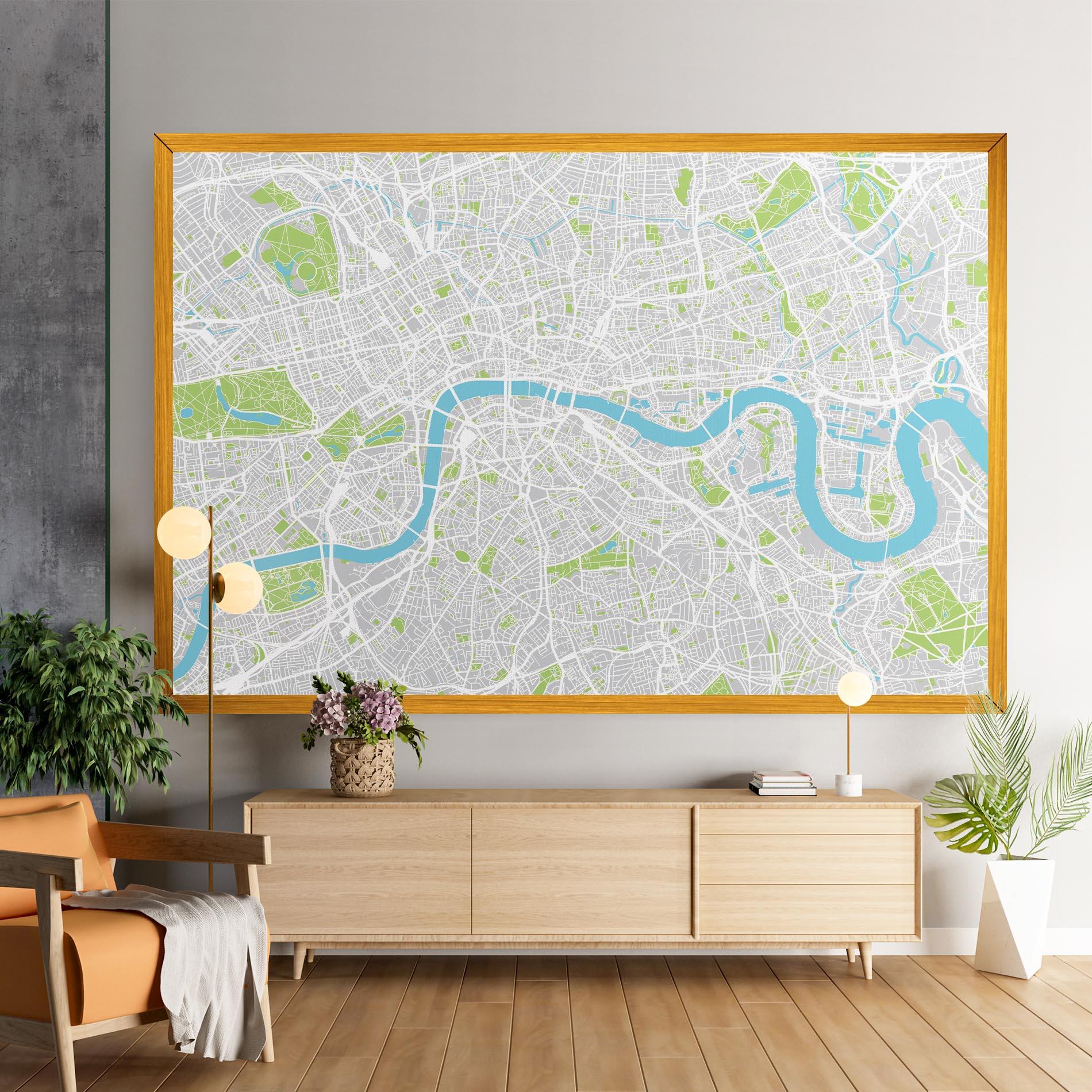 Tablou Canvas City Color Map mockup 9