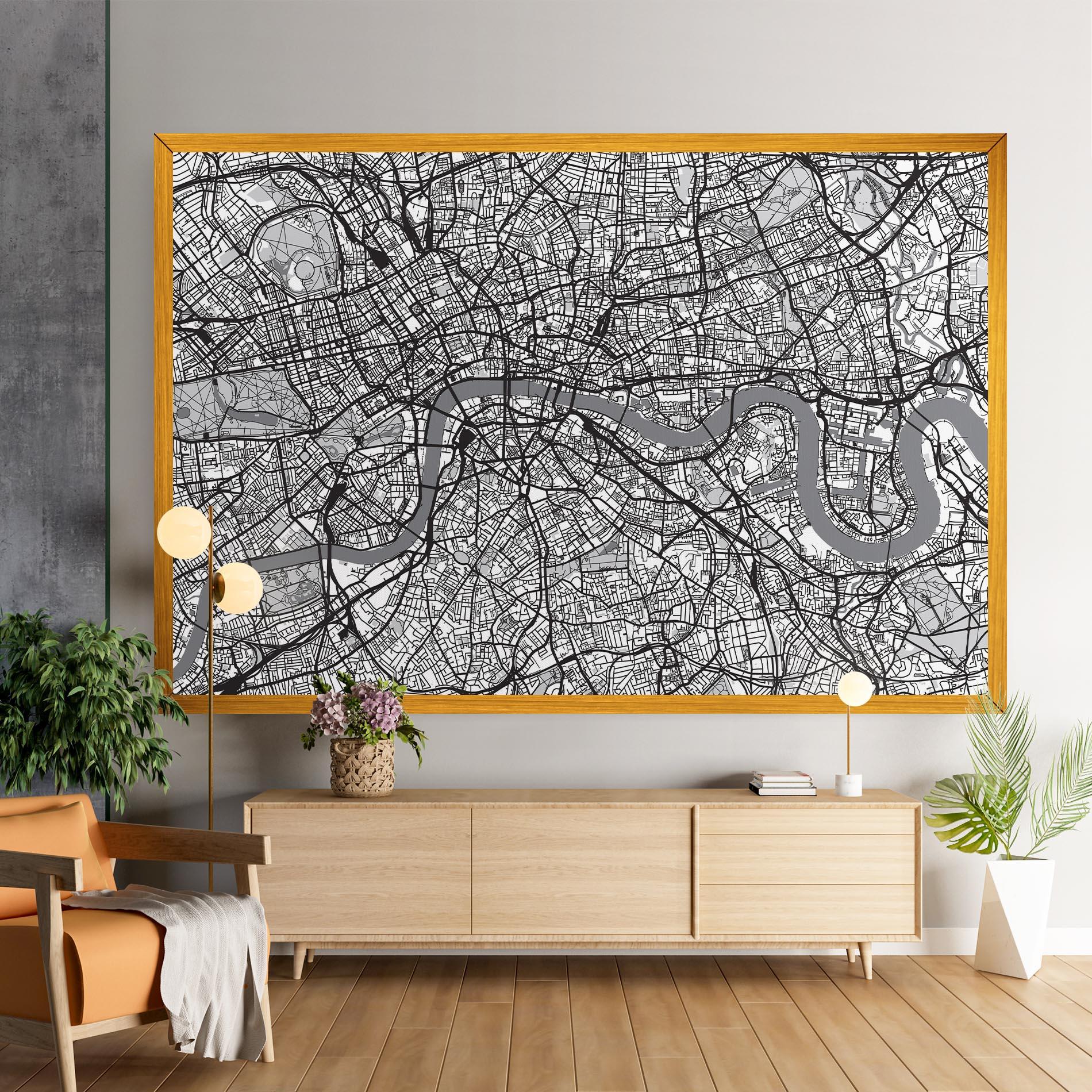 Tablou Canvas City Map mockup 9