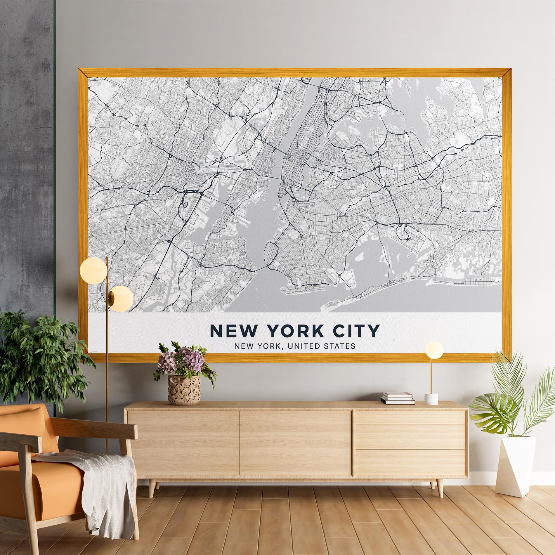 Tablou Canvas New York Map mockup 9