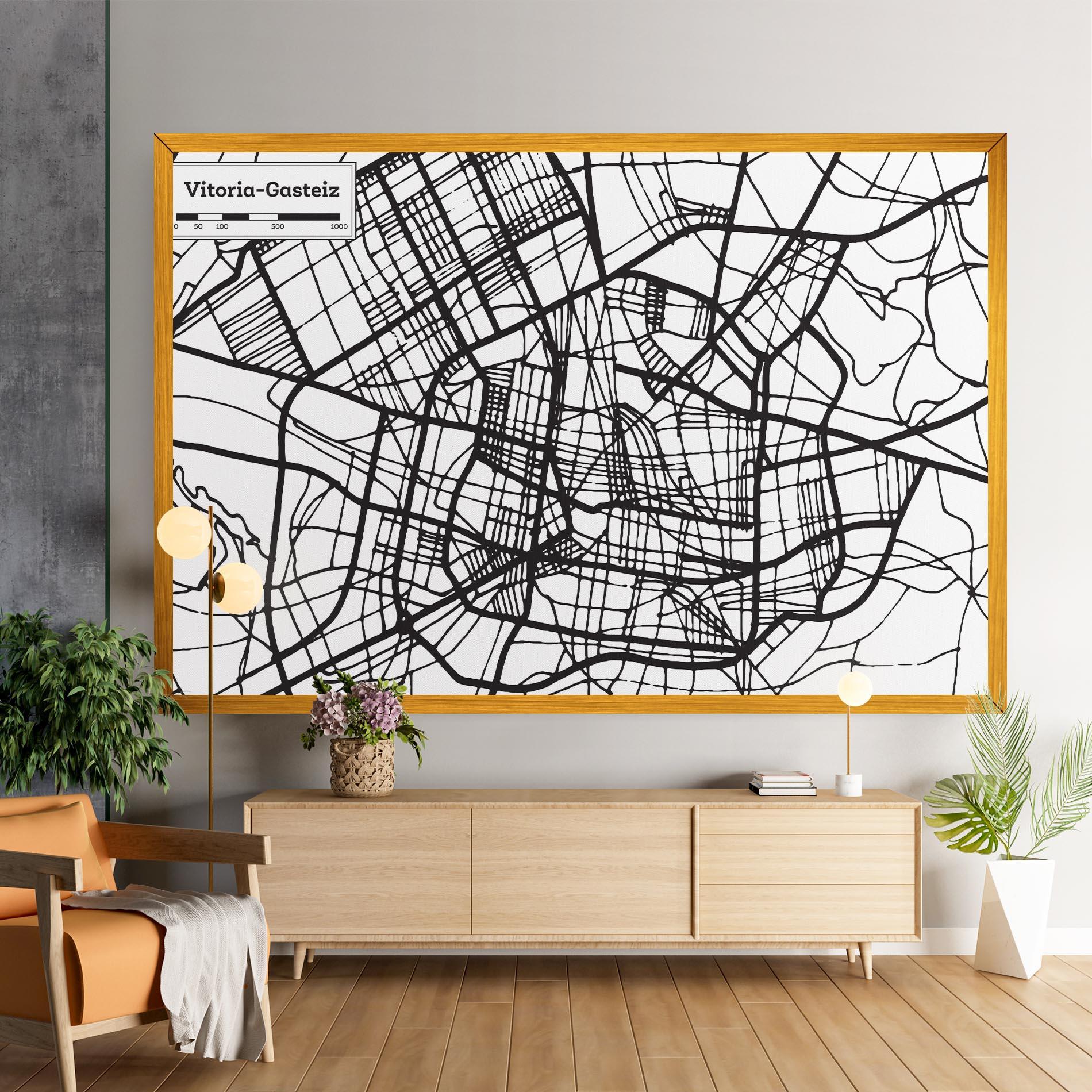 Tablou Canvas Vitoria Gasteiz Map mockup 9