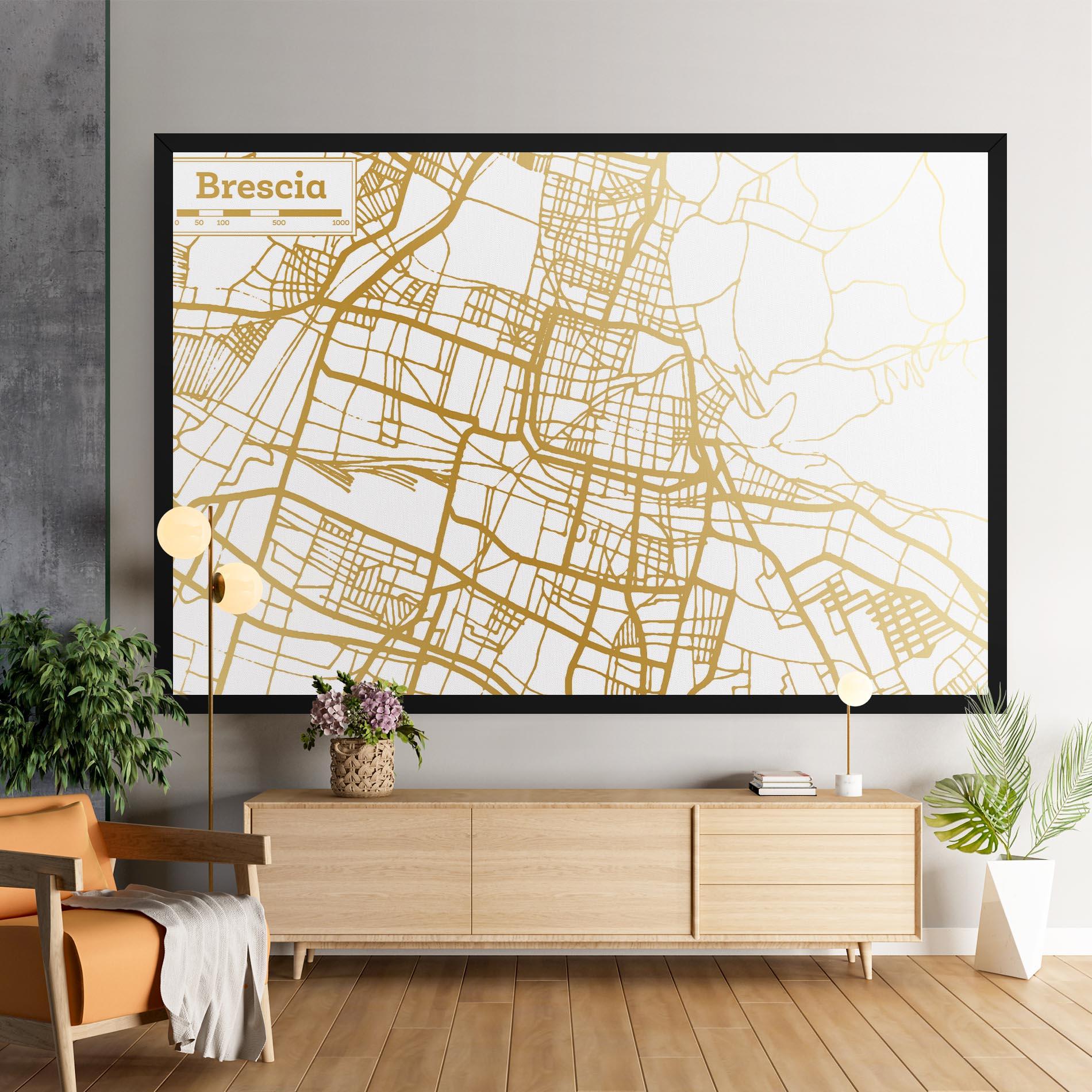 Tablou Canvas Brescia Gold Map mockup 9