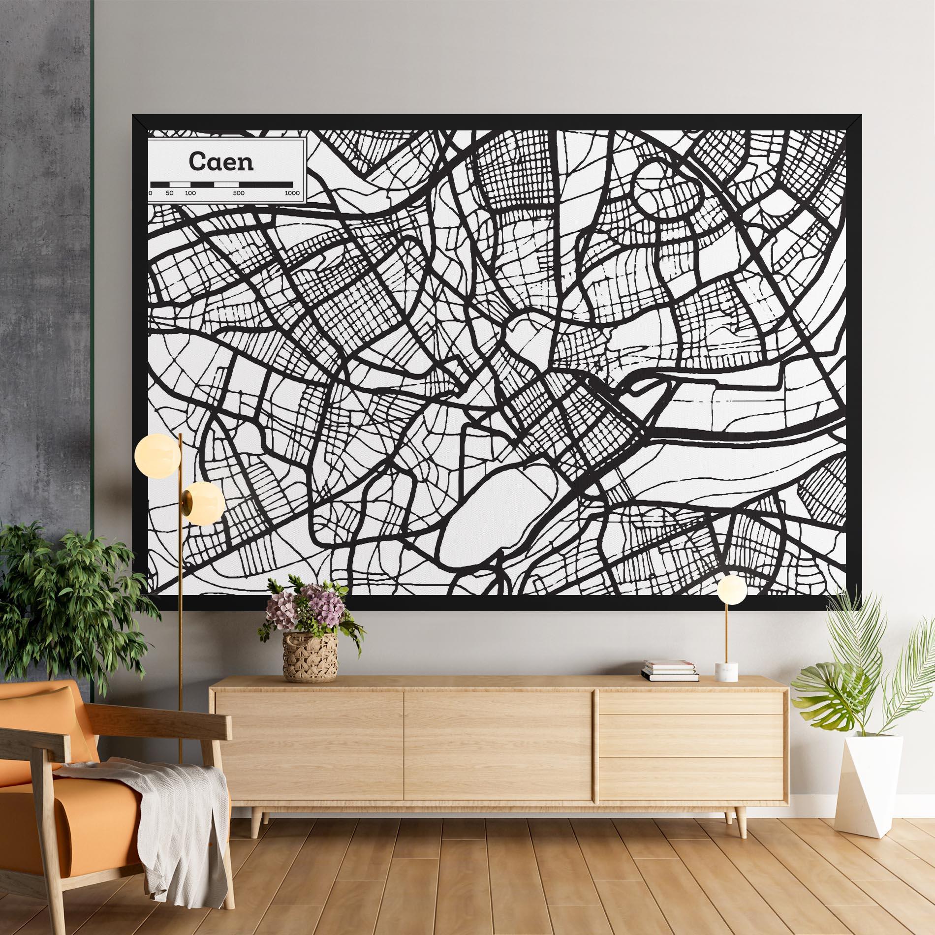 Tablou Canvas Caen Map mockup 9