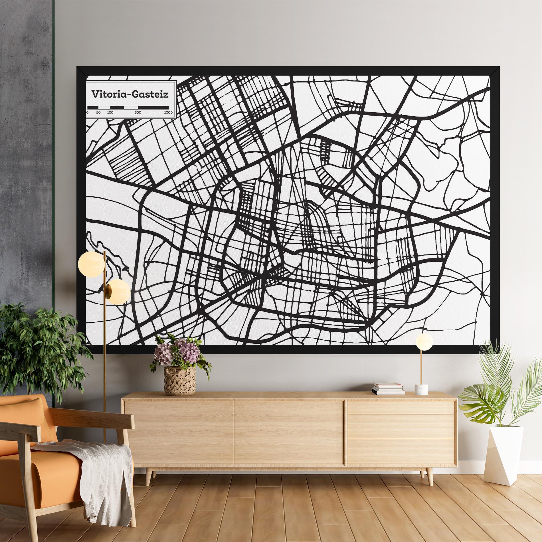 Tablou Canvas Vitoria Gasteiz Map mockup 9
