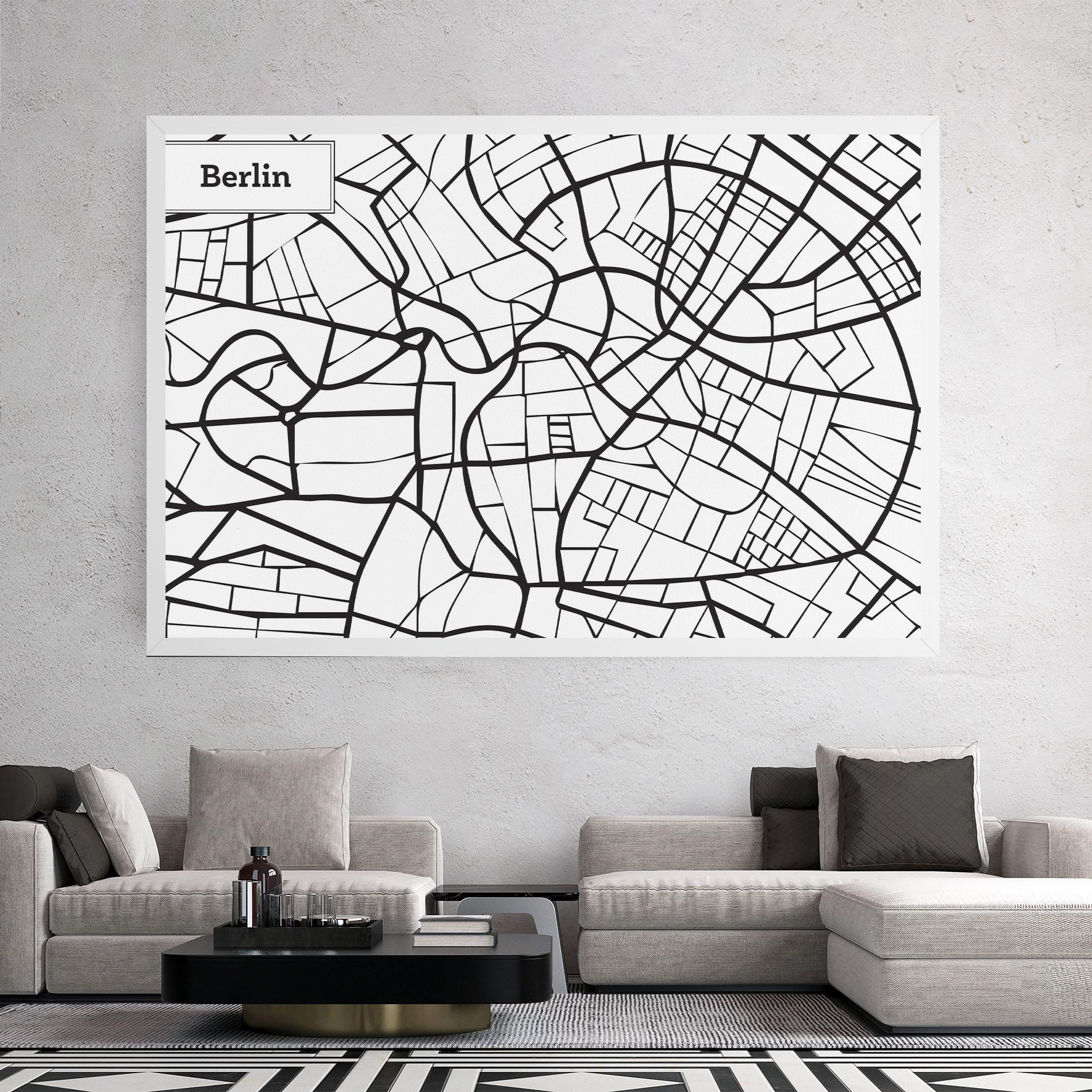 Tablou Canvas Berlin Map mockup 2