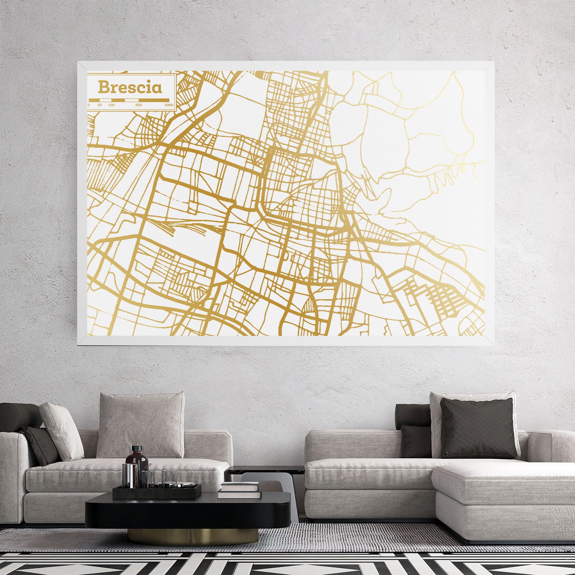 Tablou Canvas Brescia Gold Map mockup 2