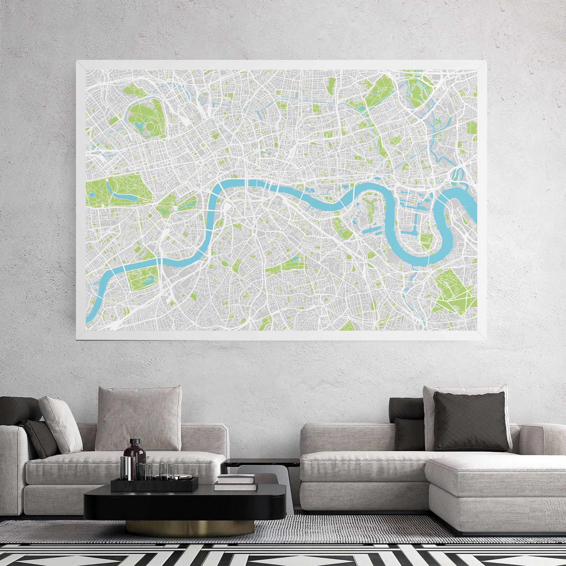 Tablou Canvas City Color Map mockup 2