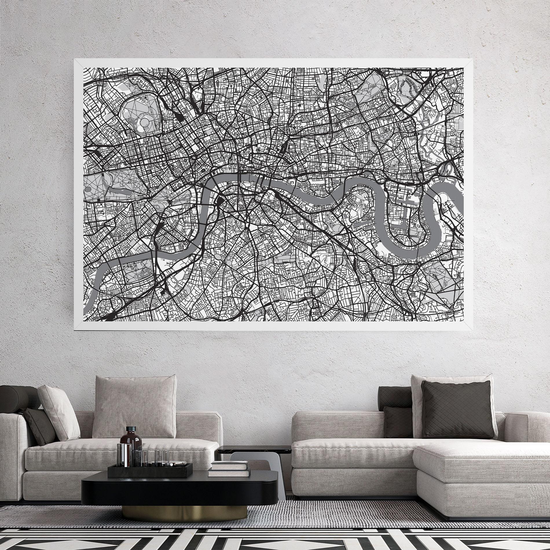 Tablou Canvas City Map mockup 2