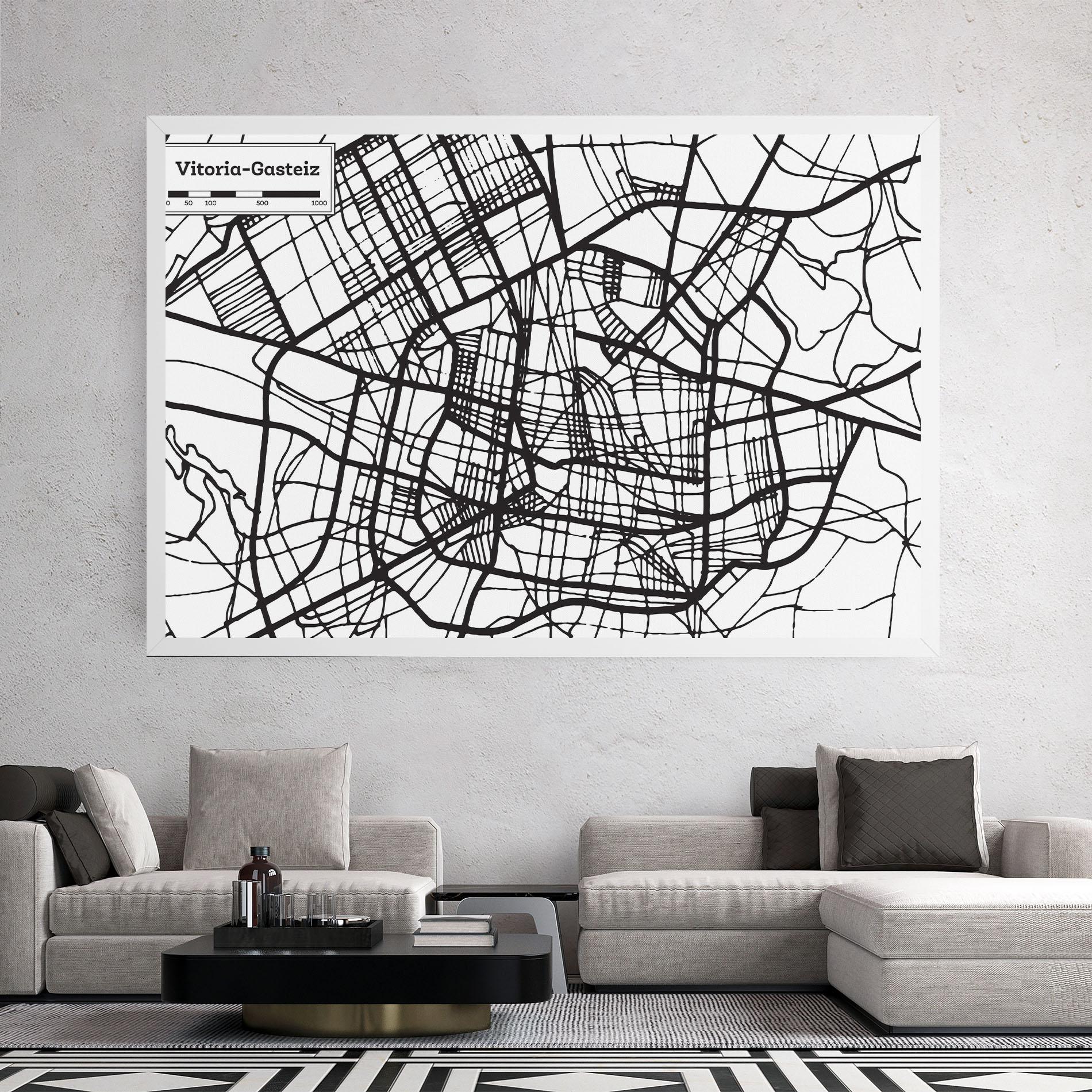 Tablou Canvas Vitoria Gasteiz Map mockup 2