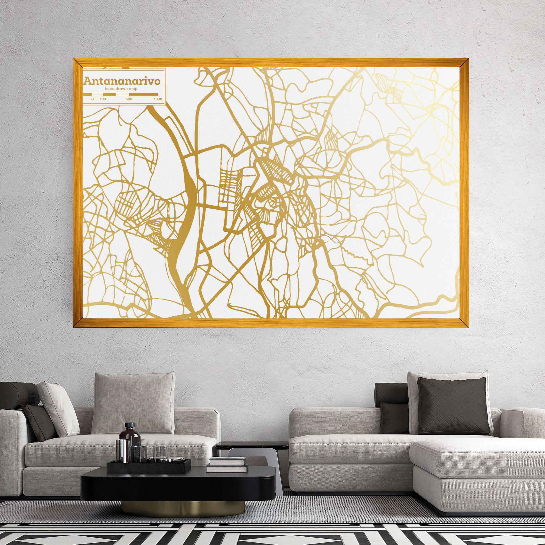 Tablou Canvas Antananarivo Map mockup 2