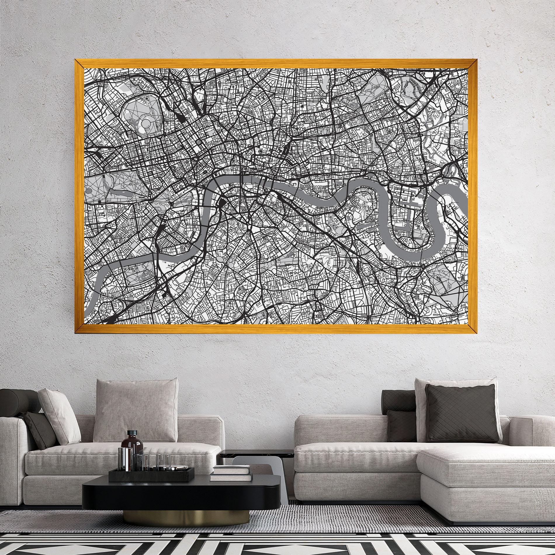 Tablou Canvas City Map mockup 2