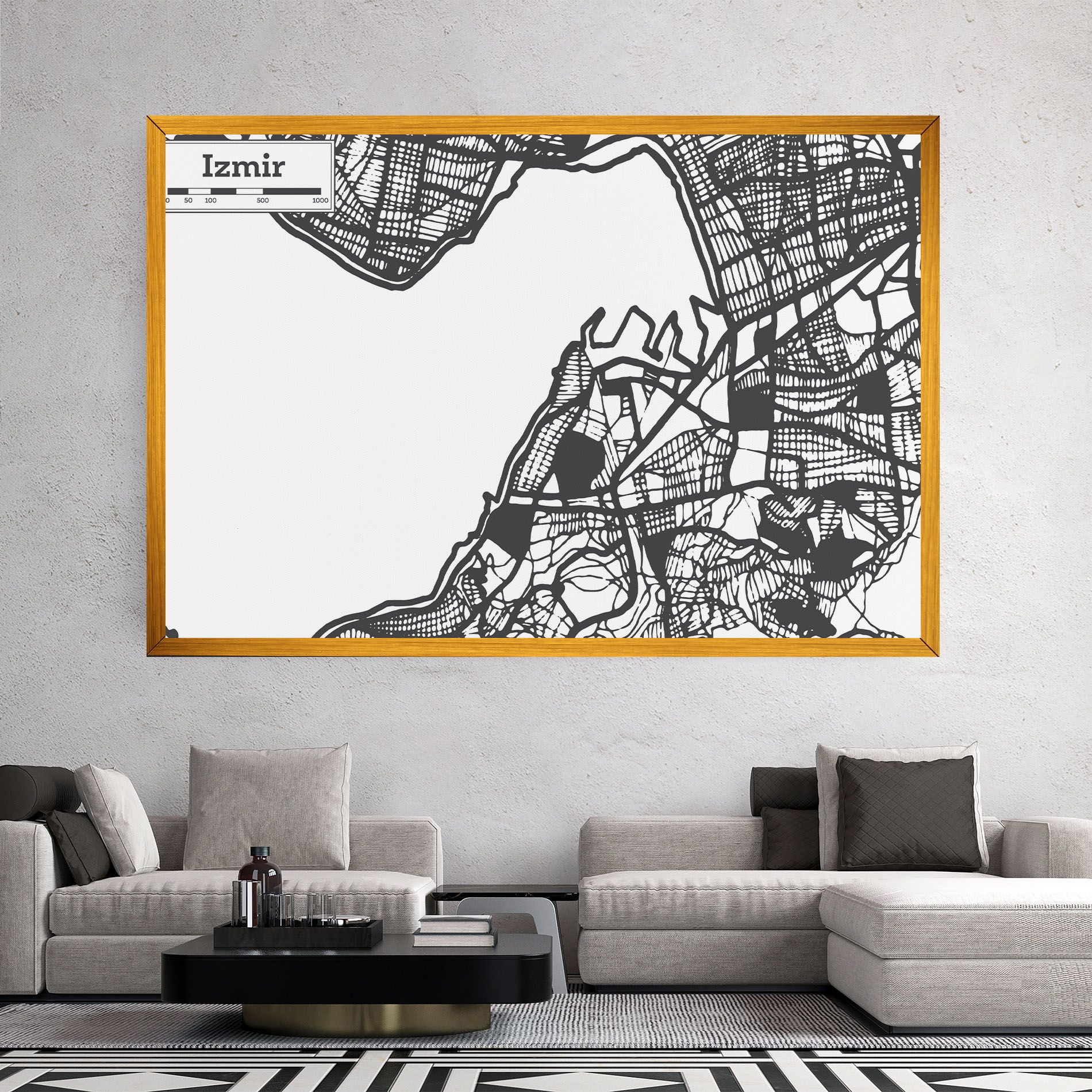 Izmir Map mockup 2