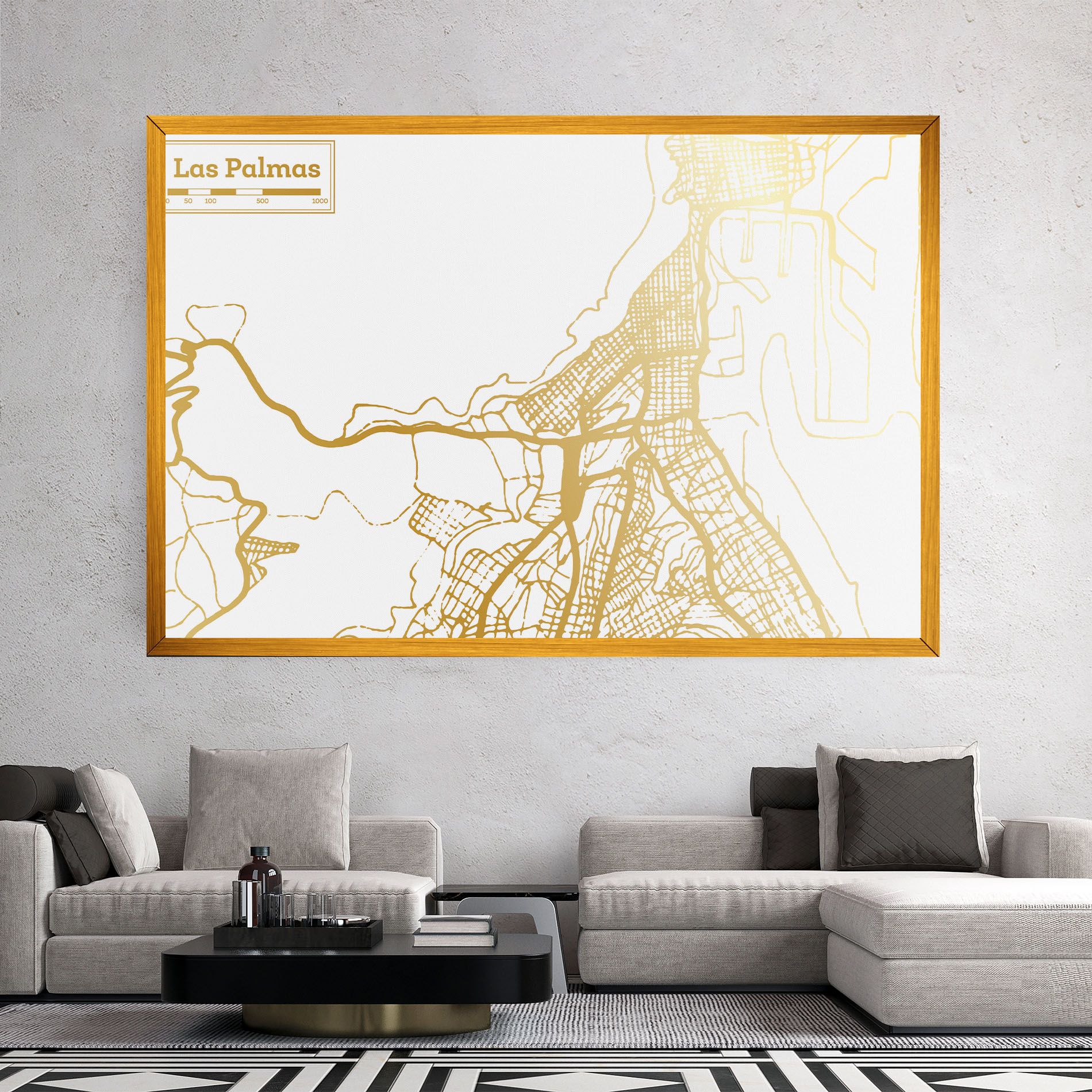 Las Palmas Gold Map mockup 2