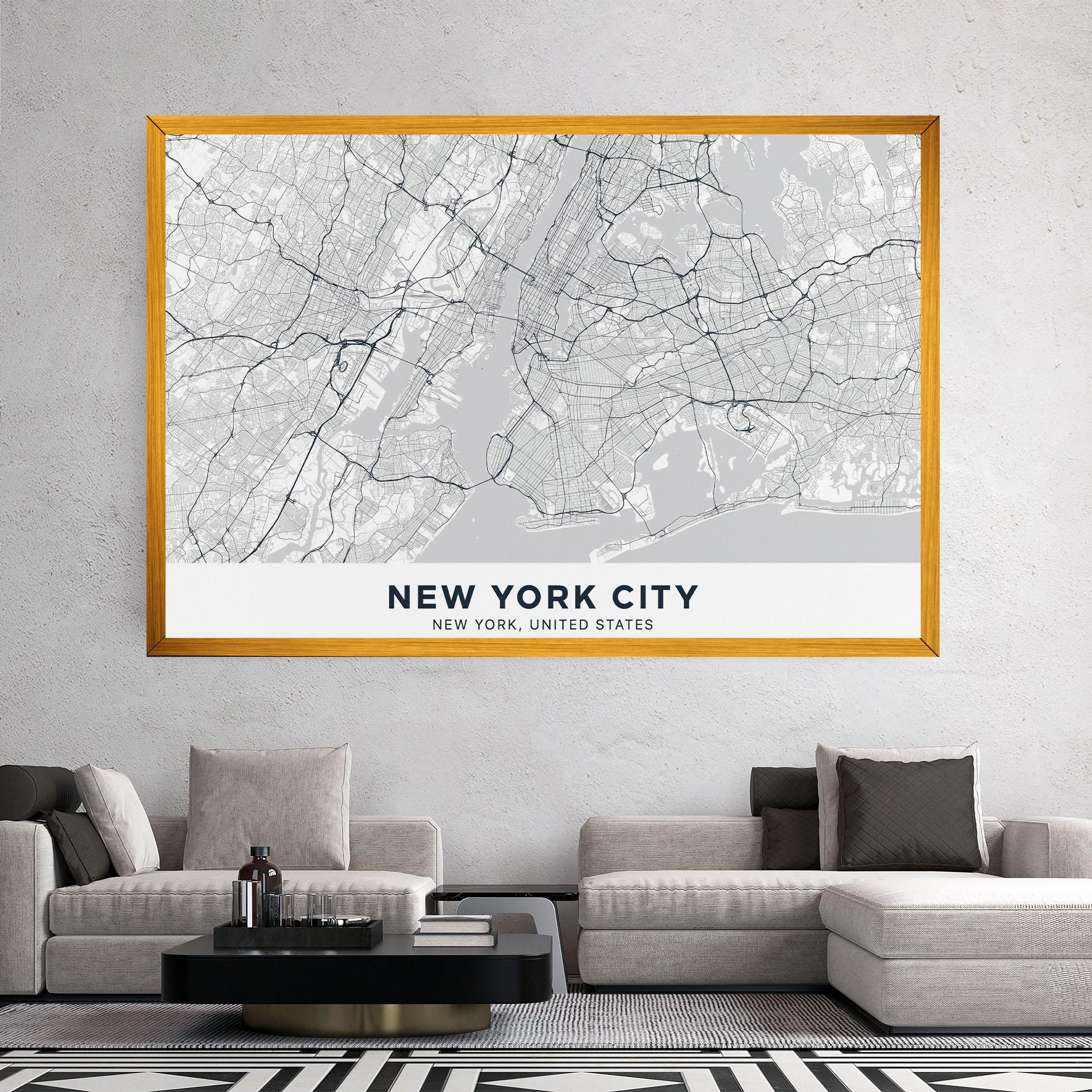 Tablou Canvas New York Map mockup 2