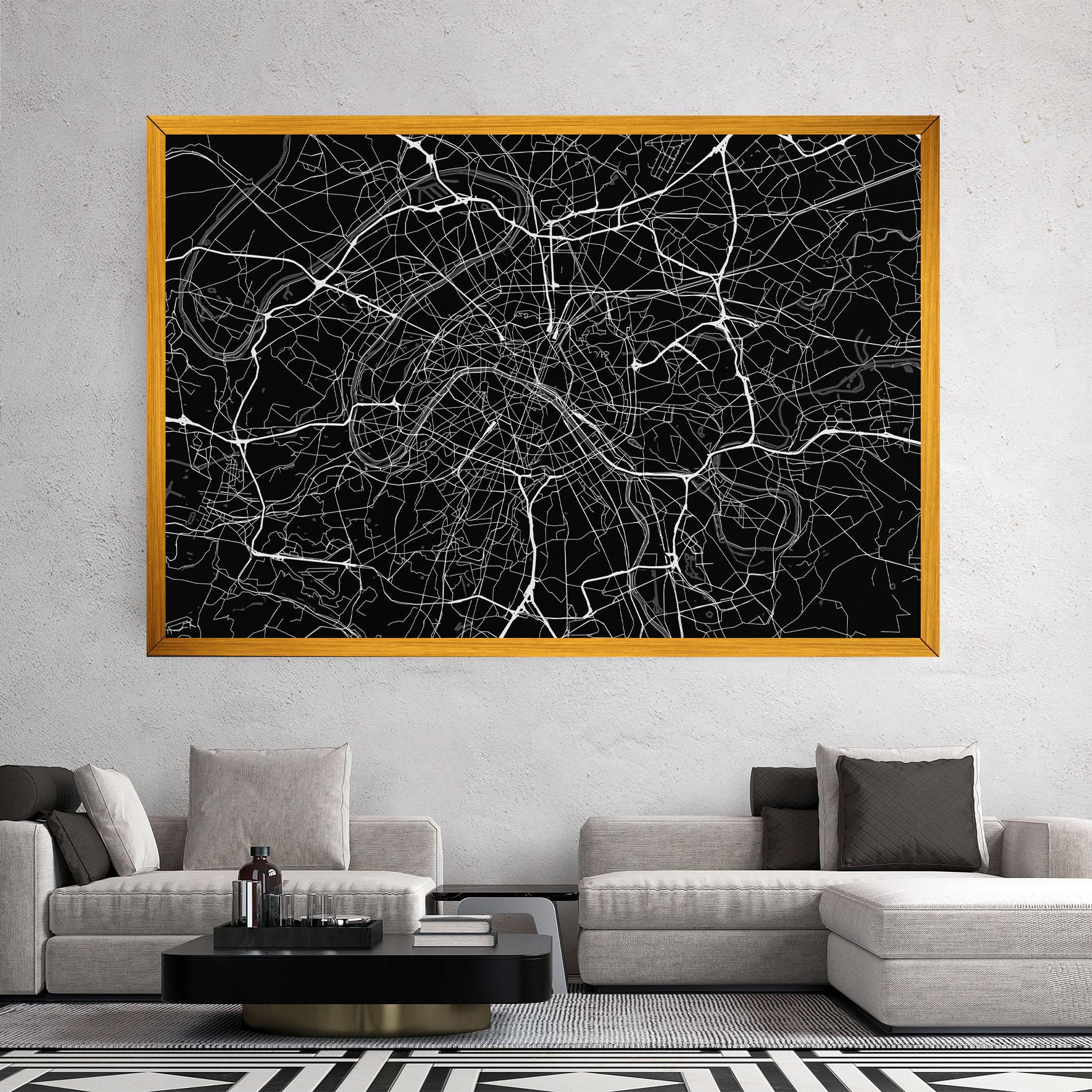 Tablou Canvas White Line City mockup 2