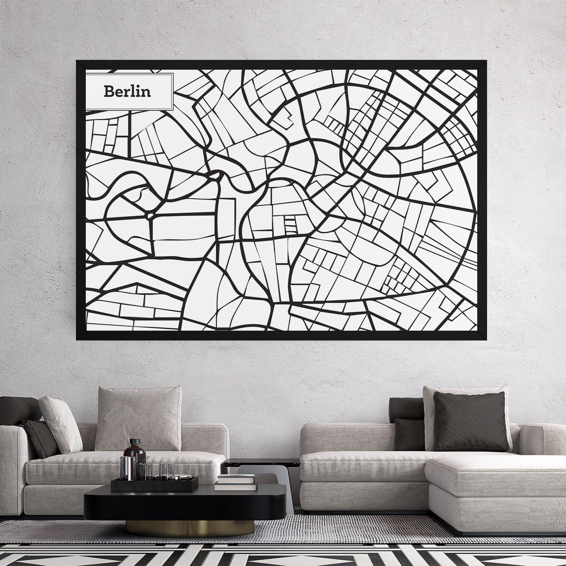 Tablou Canvas Berlin Map mockup 2