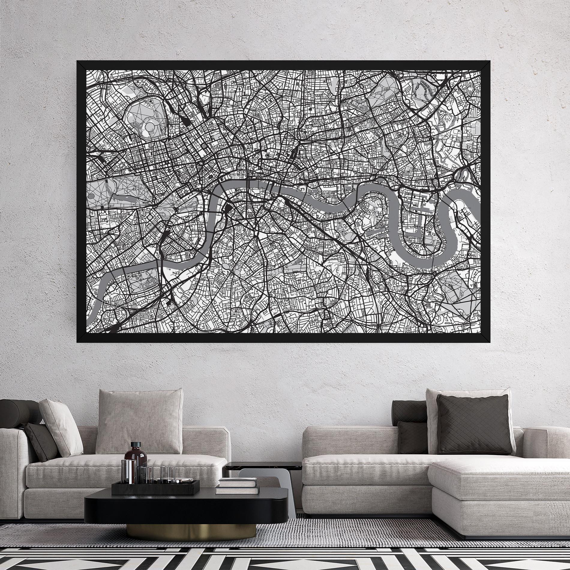 Tablou Canvas City Map mockup 2