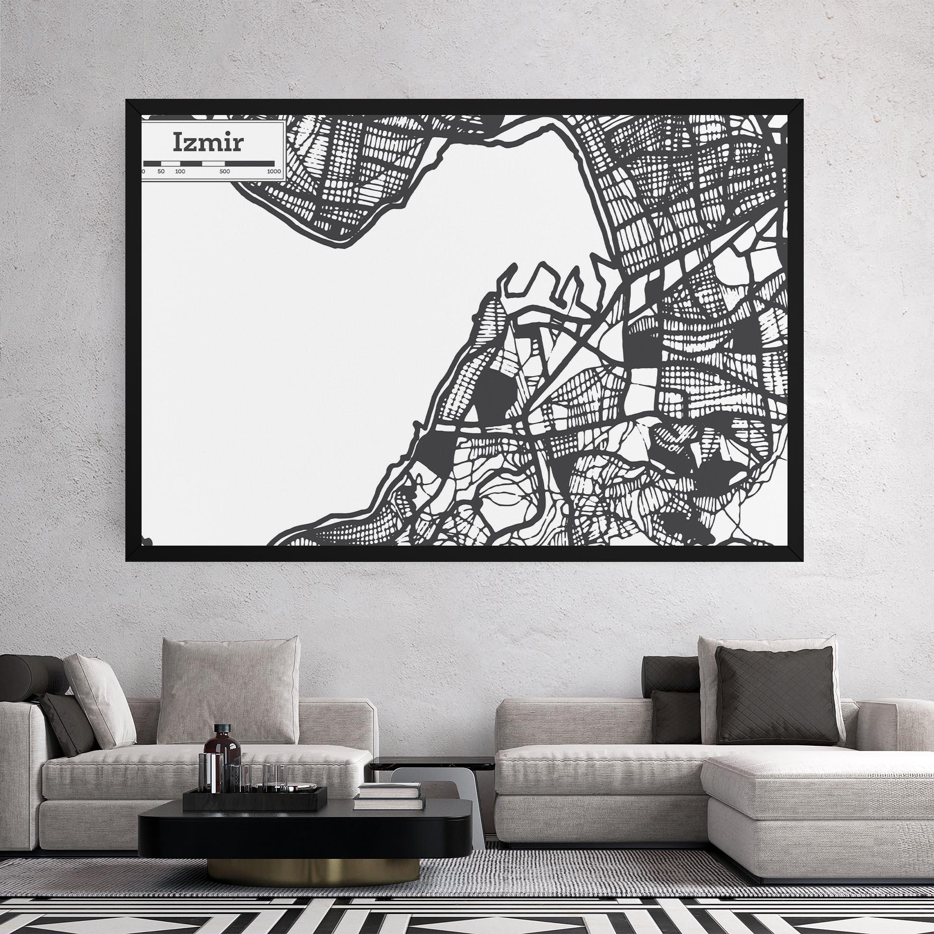 Tablou Canvas Izmir Map mockup 2