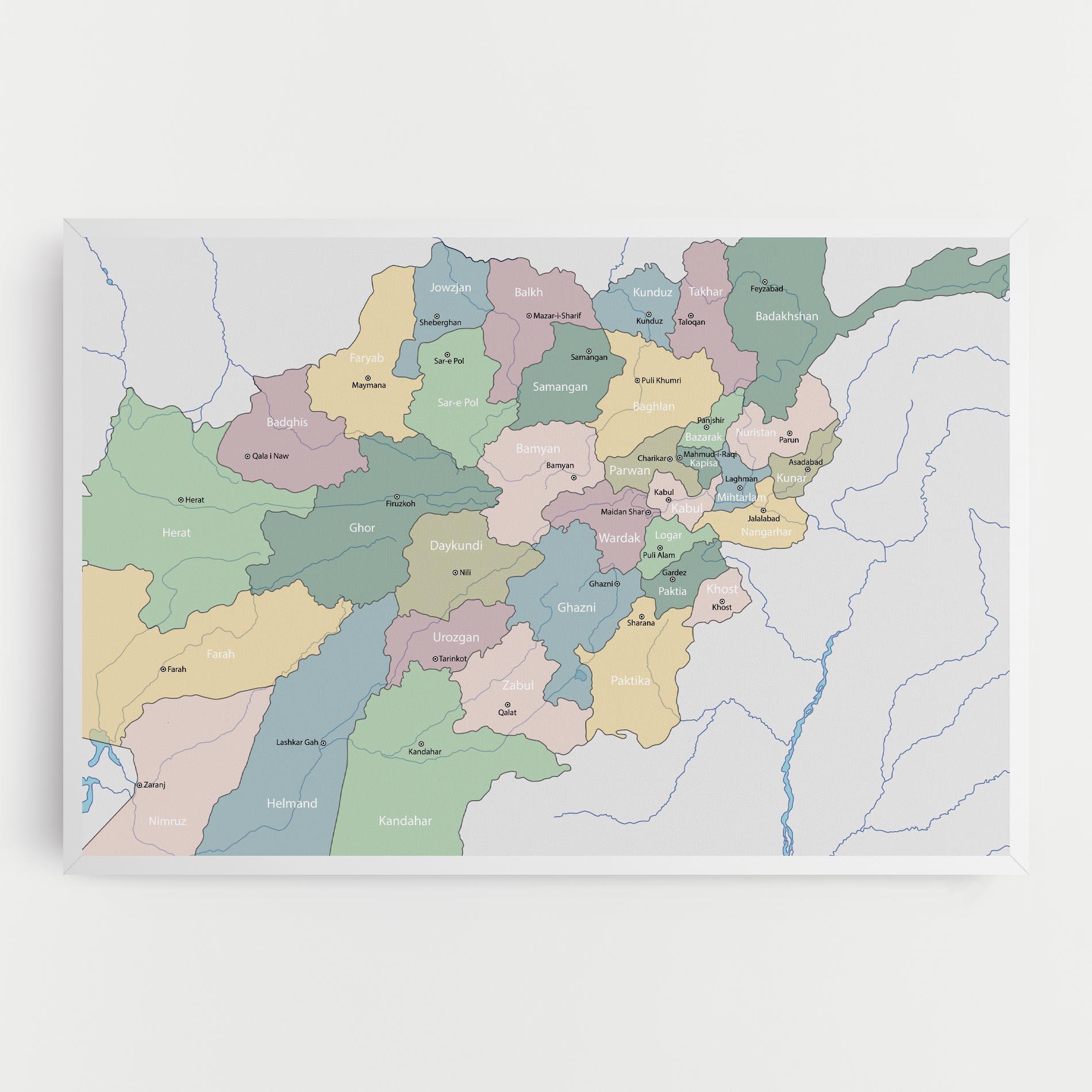 Tablou Canvas Afghanistan Map mockup 0