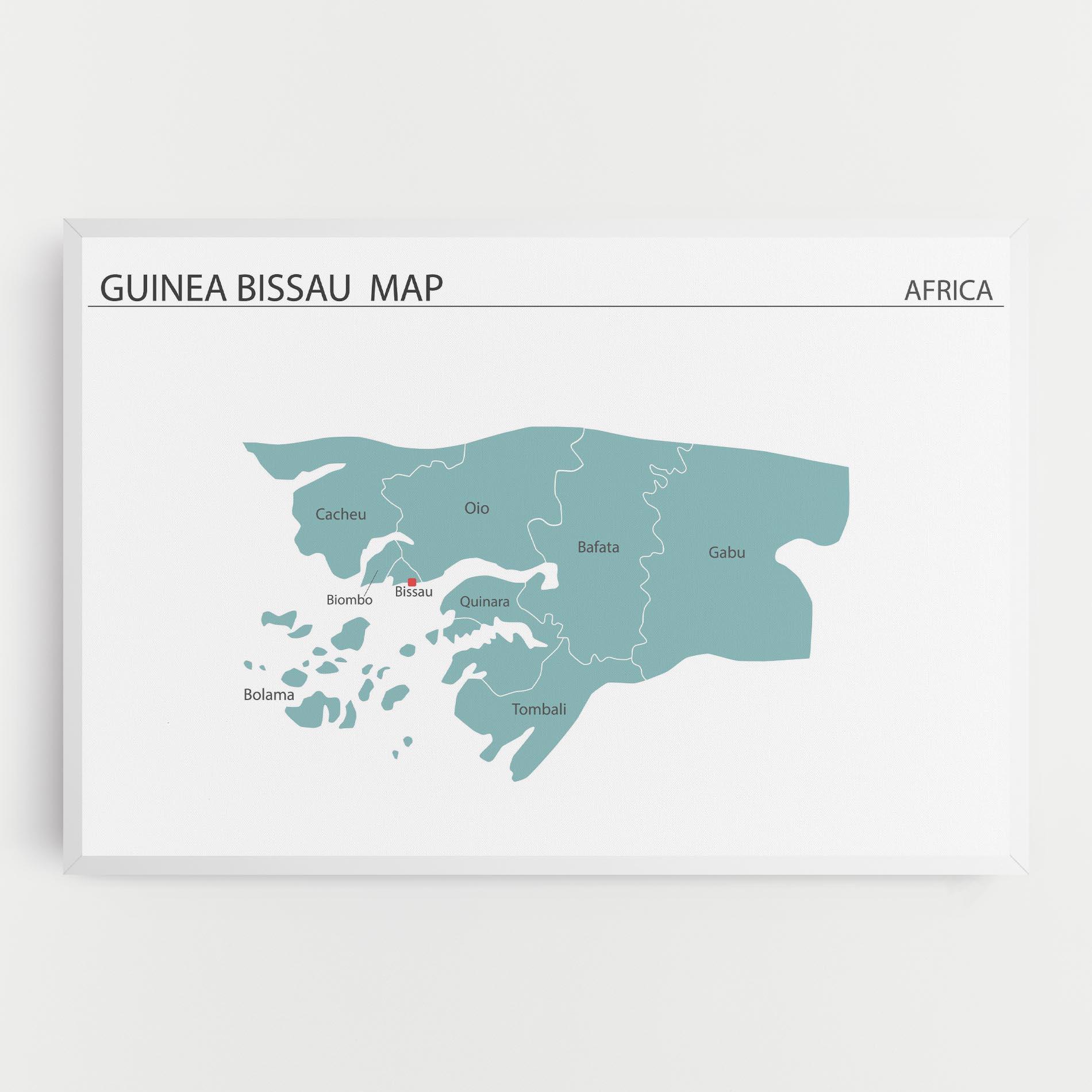 Tablou Canvas Guinea Bissau Map mockup 0