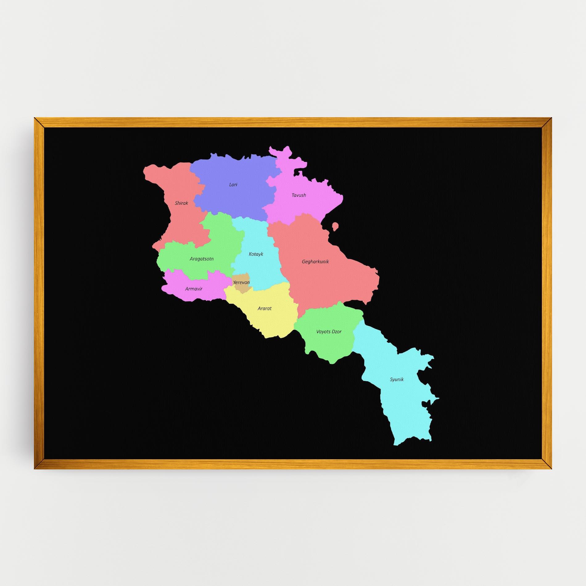 Tablou Canvas Armenia Map mockup 0