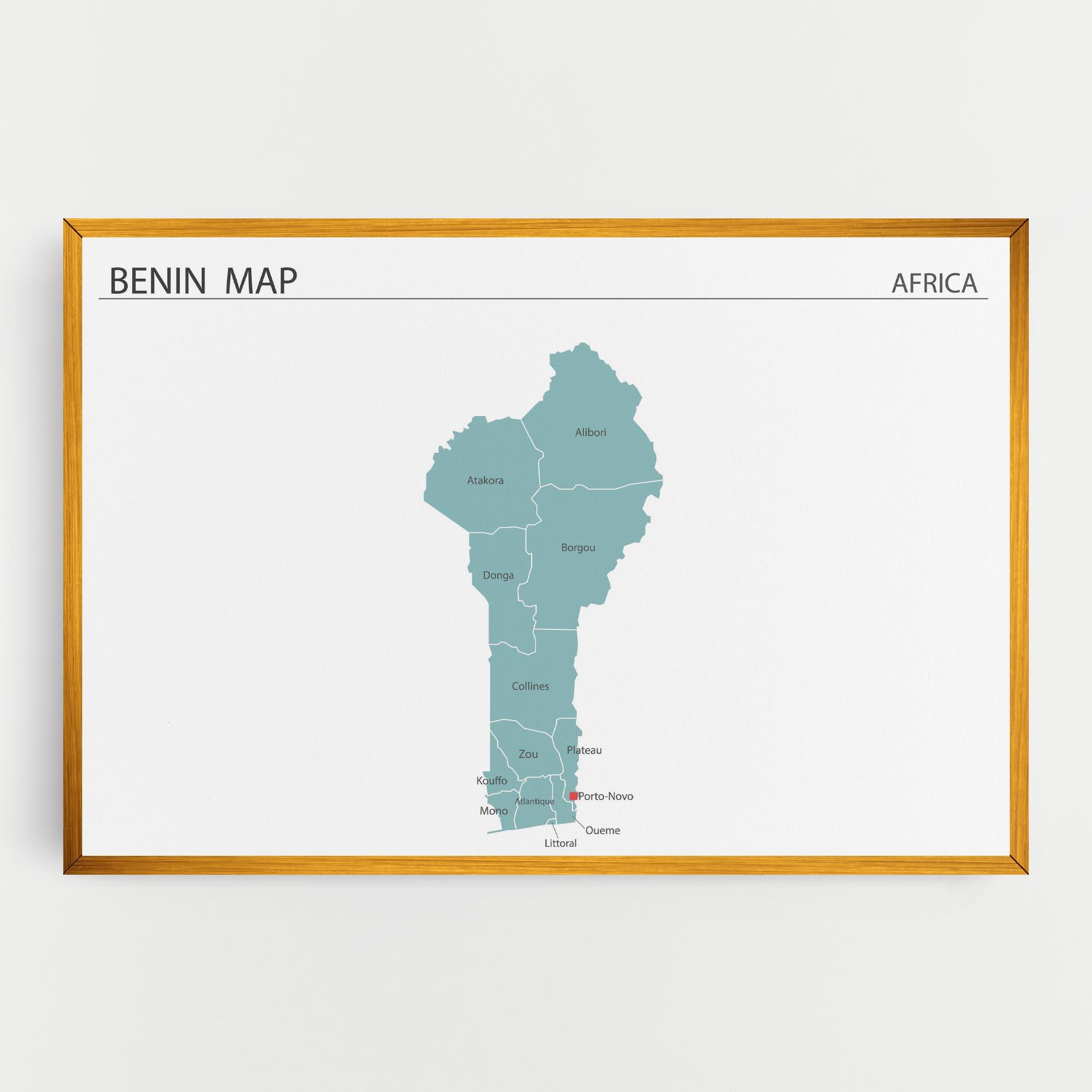 Tablou Canvas Benin Map mockup 0