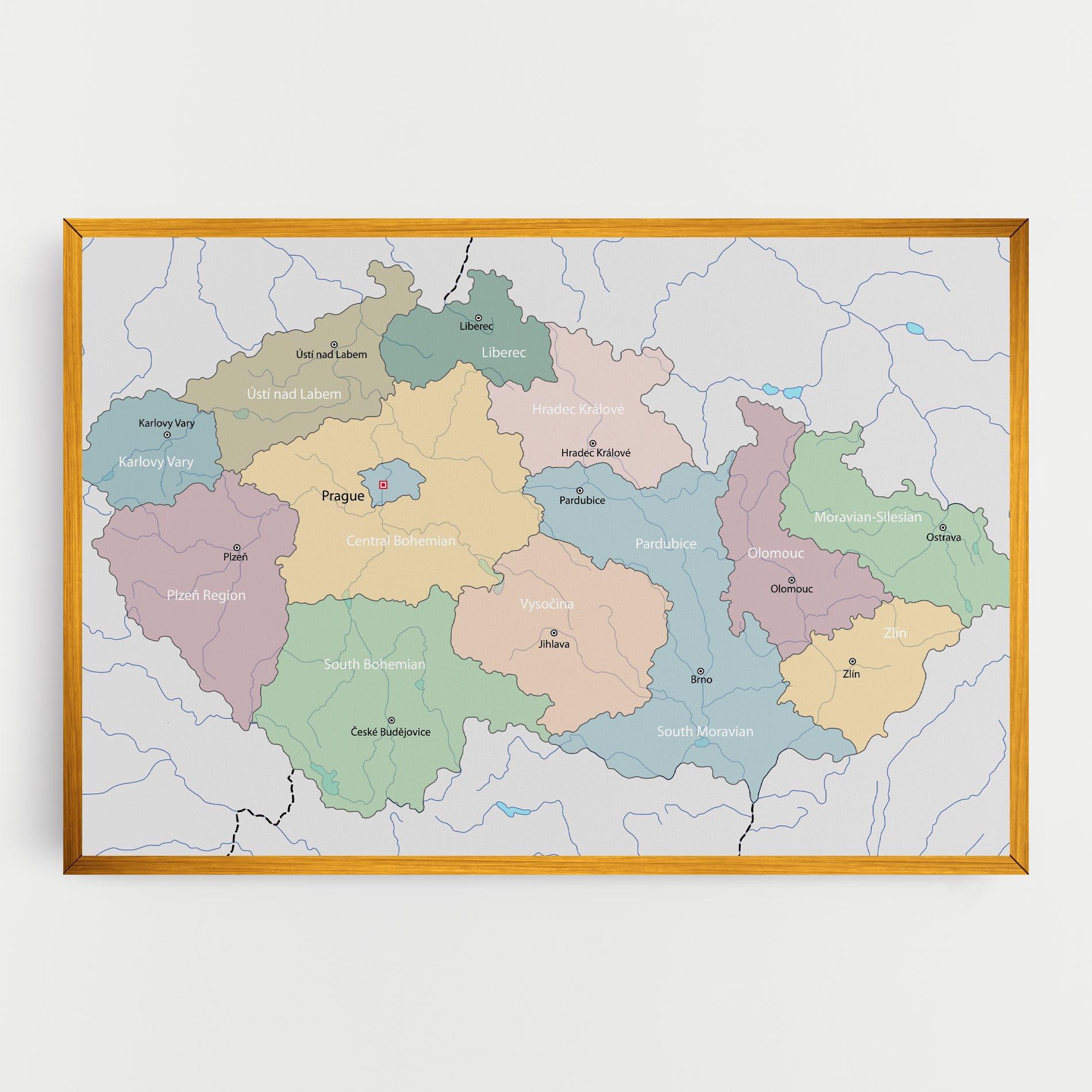 Tablou Canvas Czech Republic Map mockup 0