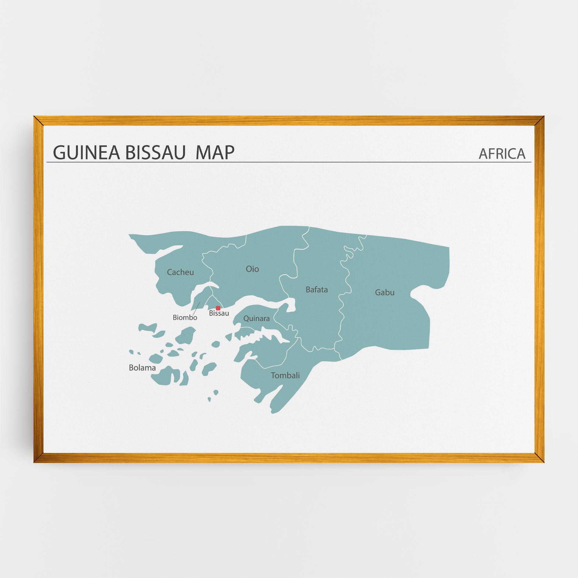 Tablou Canvas Guinea Bissau Map mockup 0