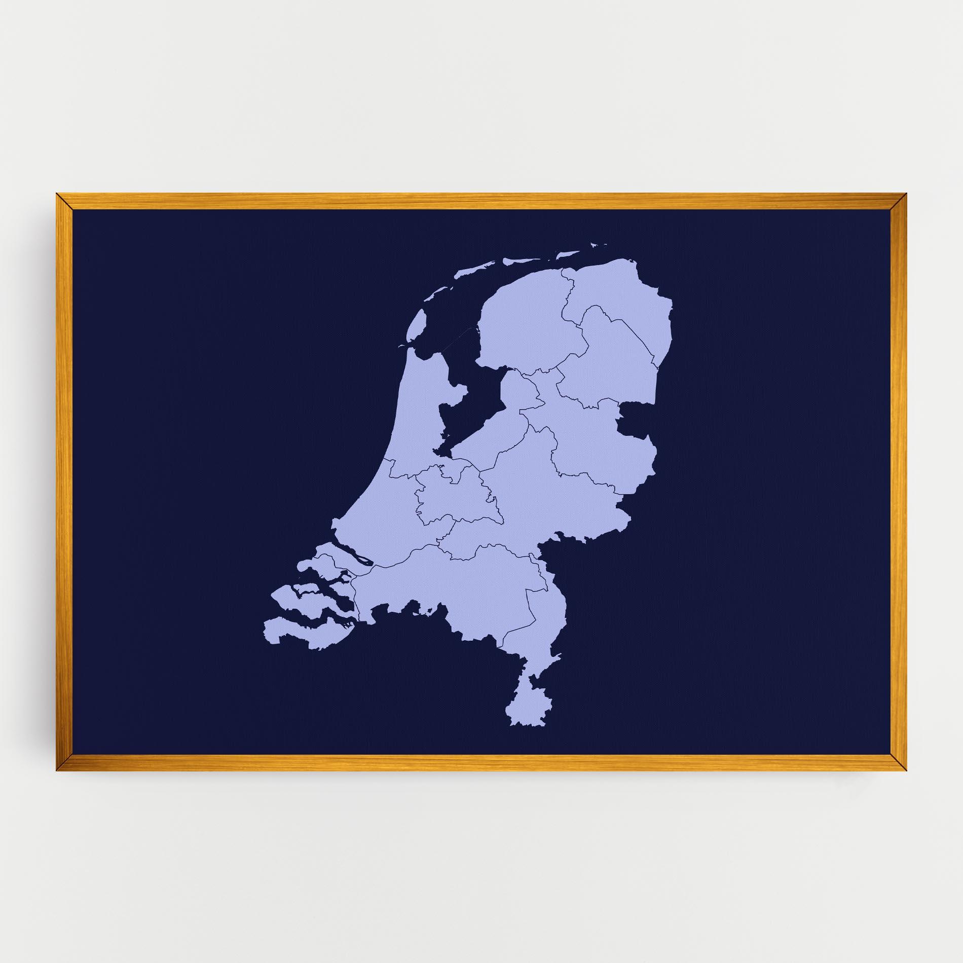 Tablou Canvas Netherlands Map mockup 0